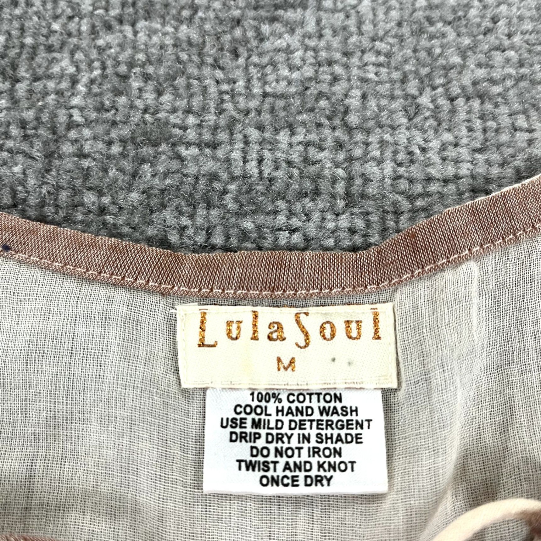 Vintage Lula Soul Women's Vintage Boho Sequin Sheer V-Neck Sleeveless Blouse Medium Brown Festival Casual Size M / US 6-8 / IT 42-44 - 2 Thumbnail