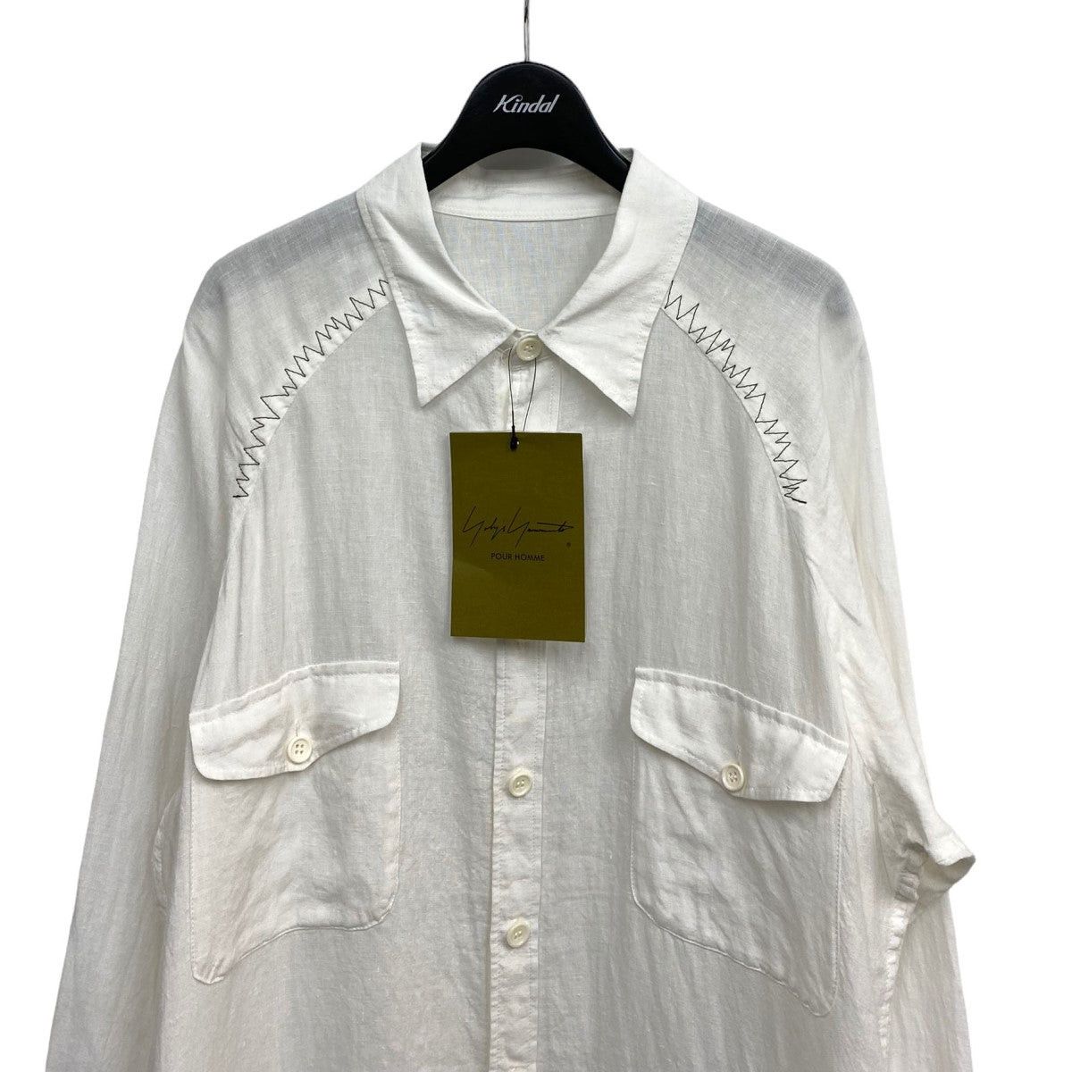 Yohji Yamamoto Yohji Yamamoto 24SSFLAX LAWN SHIRT Longlinen shirt coat Size US M / EU 48-50 / 2 - 4 Thumbnail
