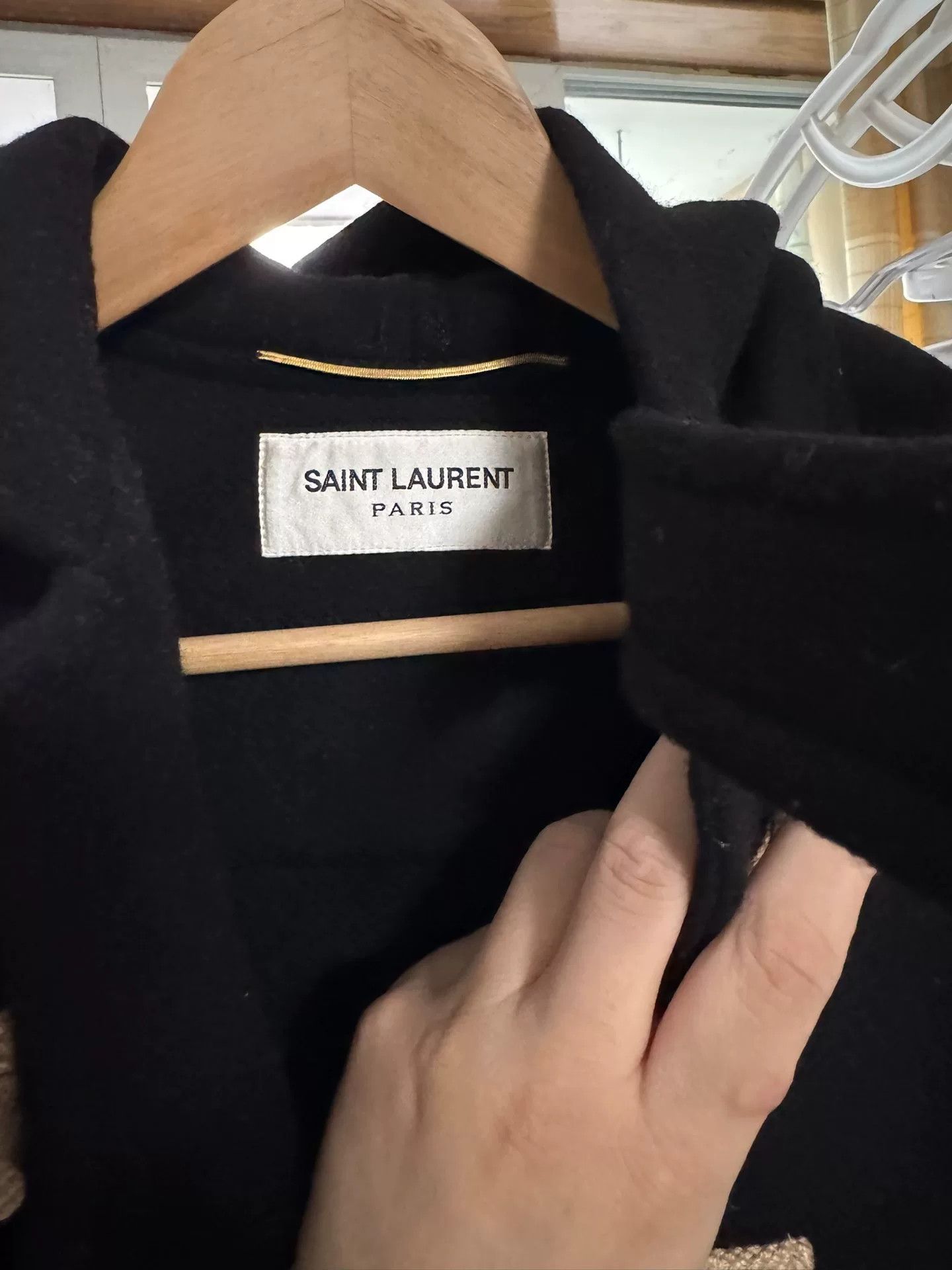 Saint Laurent Paris YSL Saint Laurent Black Wool Coat Size XXS / US 00 / IT 34 - 1 Thumbnail