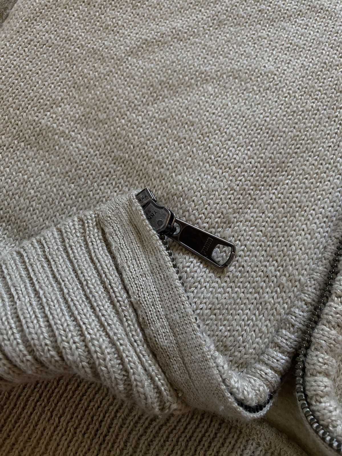 Puma × Vintage Puma Clyde Vintage Zip Sweater / Jacket with leather inserts Size US L / EU 52-54 / 3 - 10 Thumbnail