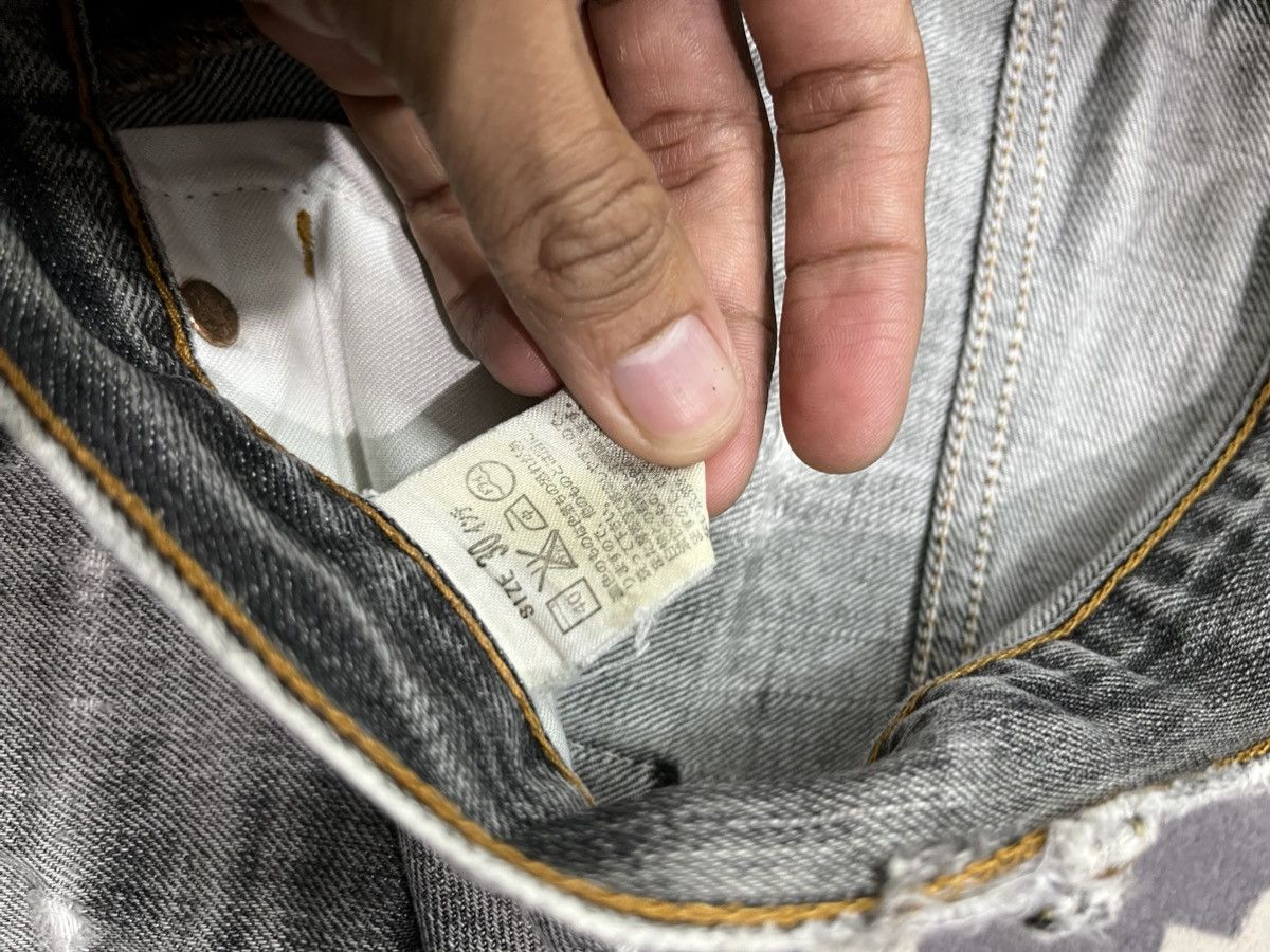 Levi's Vintage Clothing Rare 1990s levis 502 sashiko destroyed sun faded denim pants Size US 30 / EU 46 - 11 Thumbnail