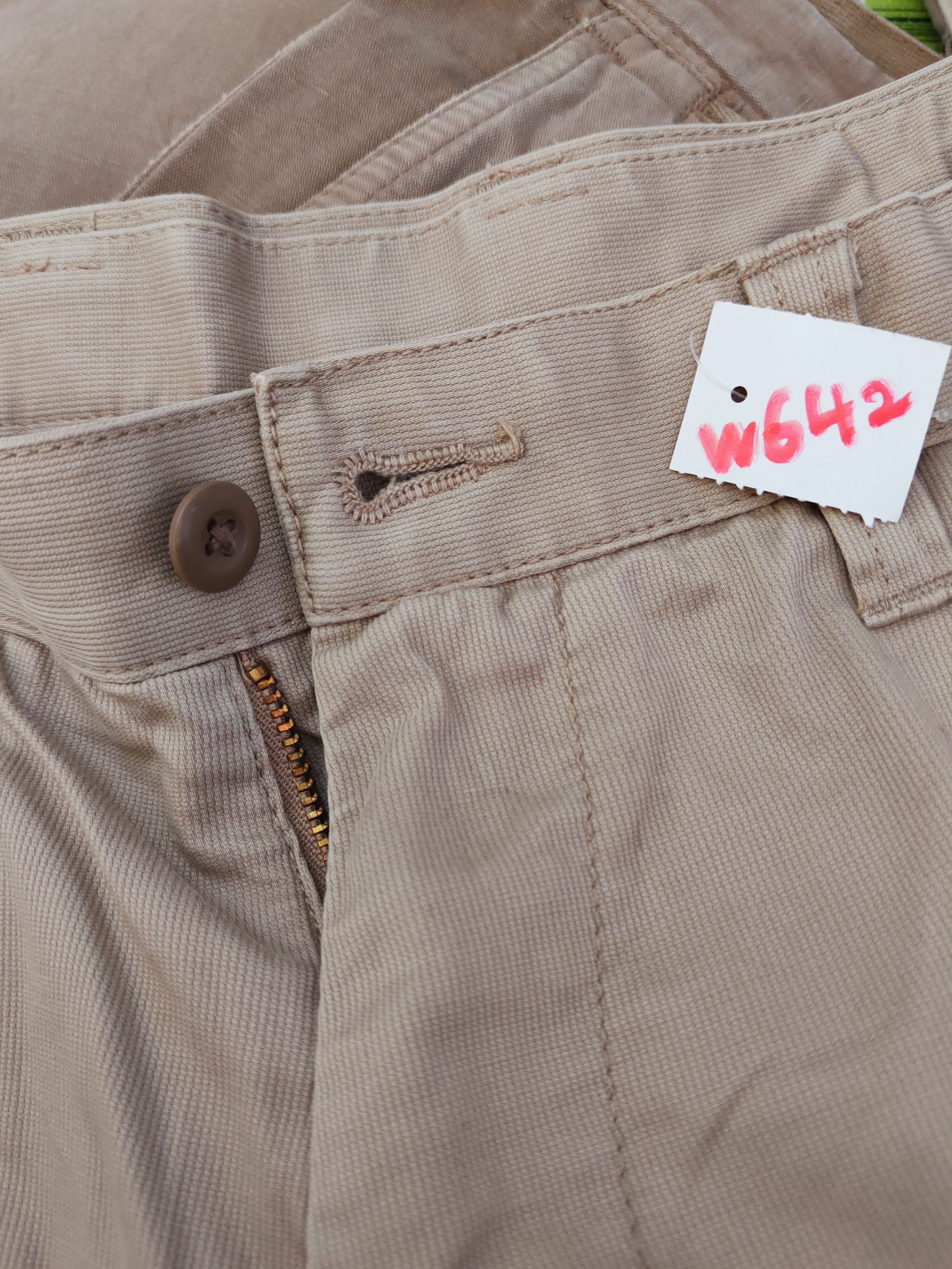 Japanese Brand Topvalu Beige Multipocket Tactical Cargo Pants #w642 Size US 31 - 13 Thumbnail