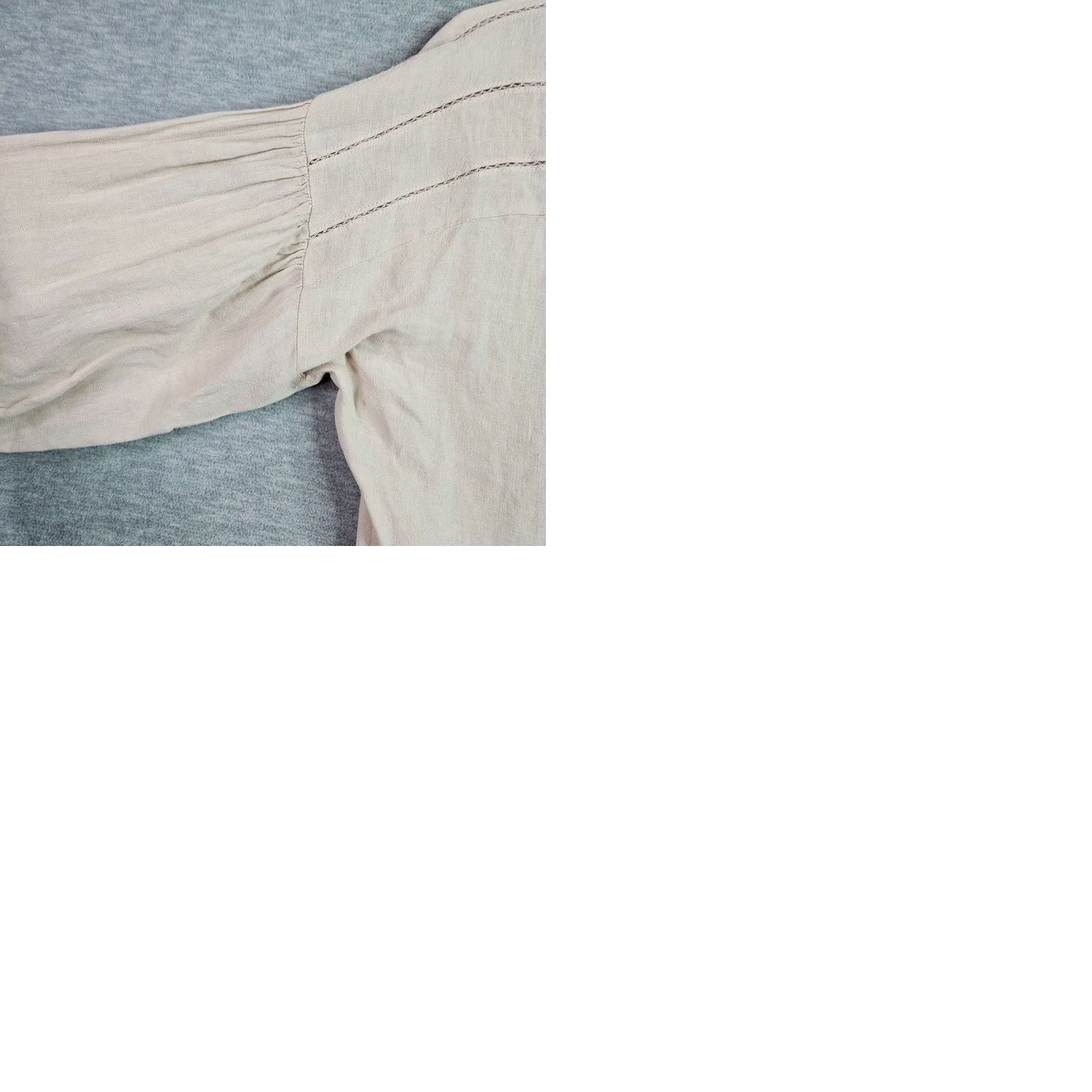 J.McLaughlin J. McLaughlin Nylee Dress Women’s Small Beige Linen Tunic 3/4 Sleeve Casual Size S / US 4 / IT 40 - 9 Thumbnail