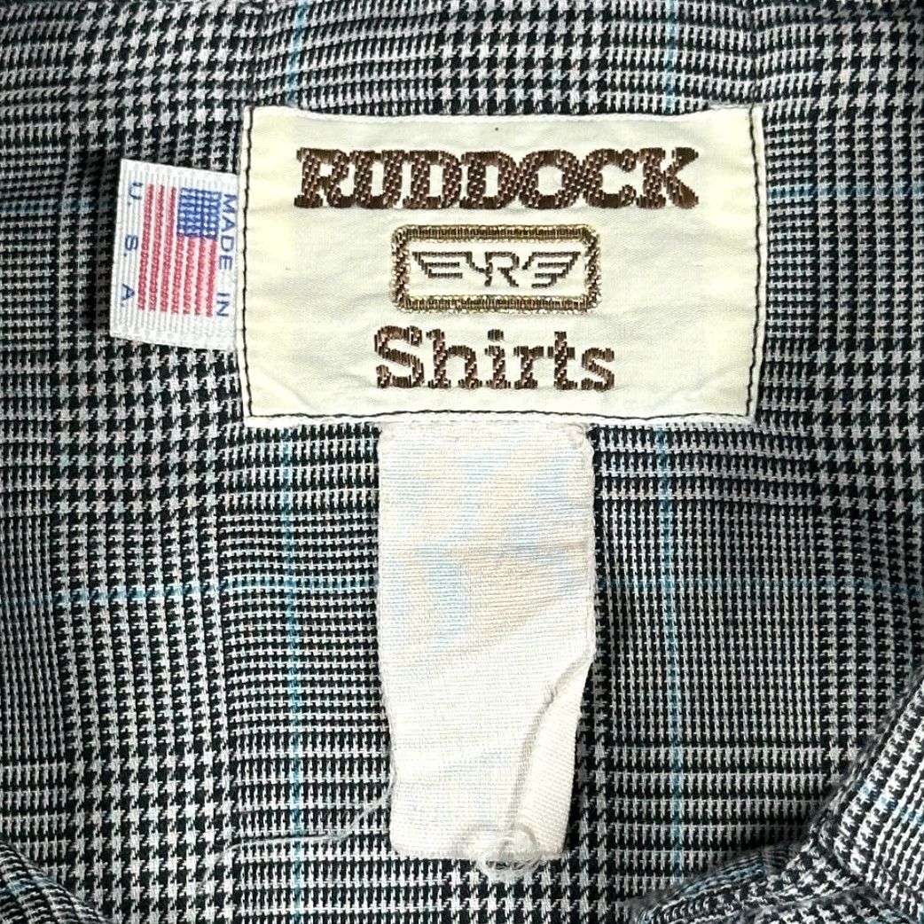 Vintage VINTAGE Ruddock Shirts Western Shirt Adult XL Gray Houndstooth Glen Plaid 90s Shirt Mens Size US XL / EU 56 / 4 - 5 Thumbnail