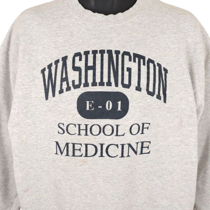Fruit Of The Loom VINTAGE Washington School Of Medicine Sweatshirt Mens XL Gray Nike? Size US XL / EU 56 / 4 - 2 Thumbnail