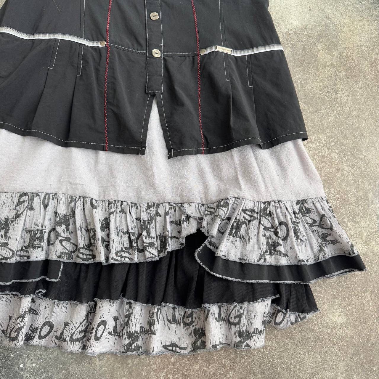 Hysteric Glamour × Vintage Amazing Vintage Avant Garde Gothic Pleated Dress Size M / US 6-8 / IT 42-44 - 8 Thumbnail