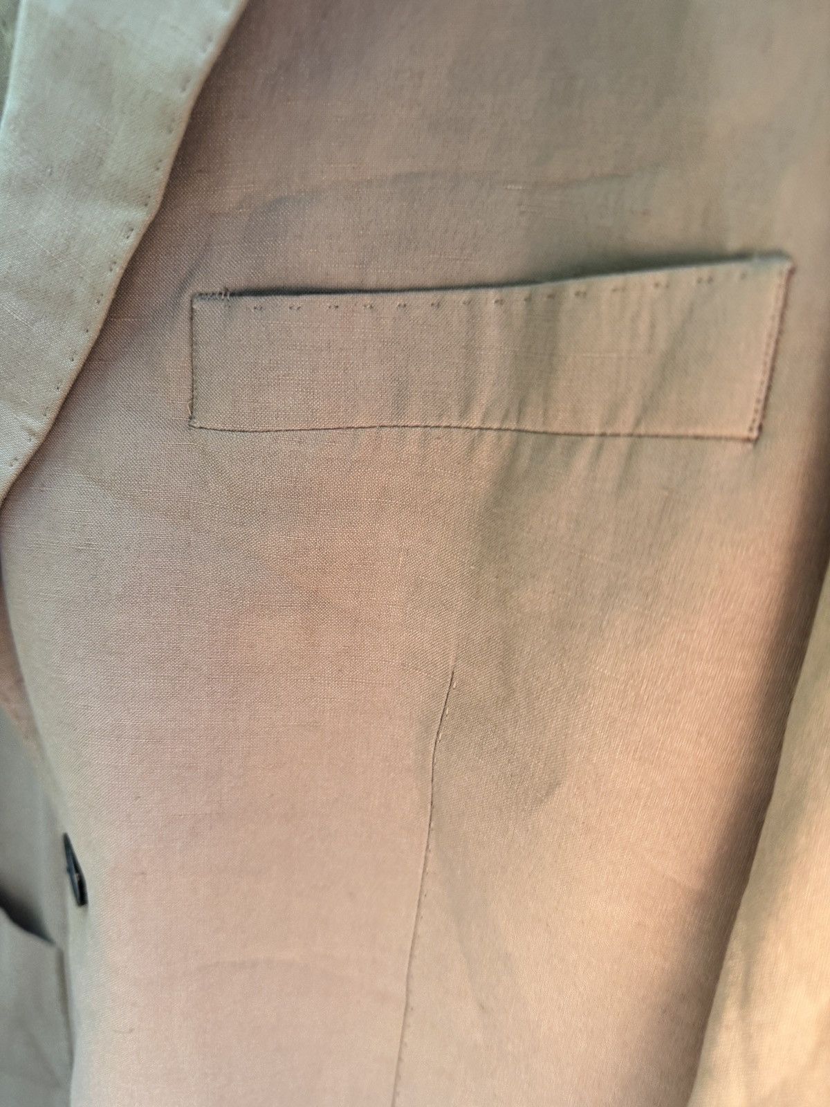 Bullock & Jones Bullock & Jones Silk–Linen Sport Coat / Blazer – Tan – 42R Size 42R - 6 Thumbnail
