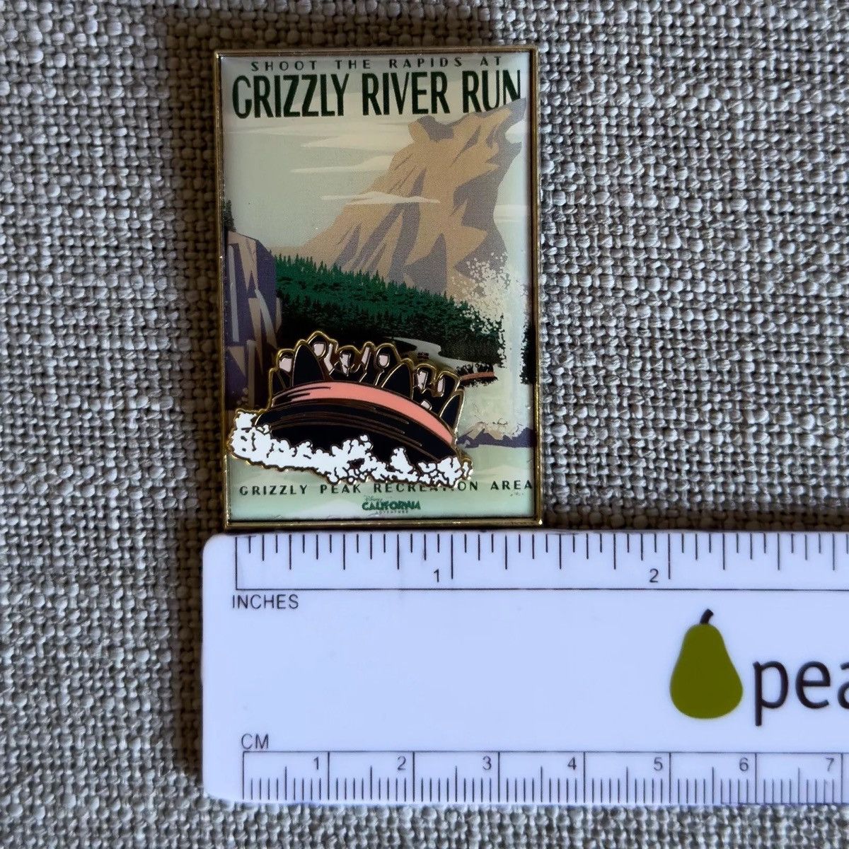 Disney WDI Disneyland Attraction Poster Grizzly River Run 3D Pin LE Size ONE SIZE - 7 Thumbnail