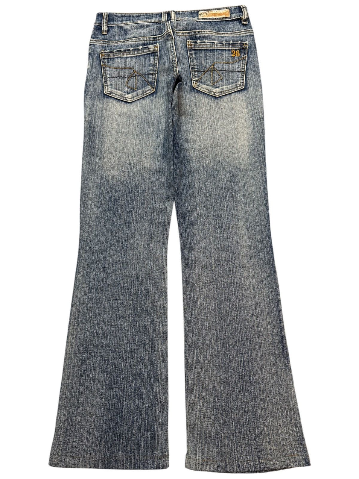 True Religion Vintage Y2K Japanese Brand Faded Wash Ripped Wide Leg Flare Size 28" / US 6 / IT 42 - 2 Thumbnail
