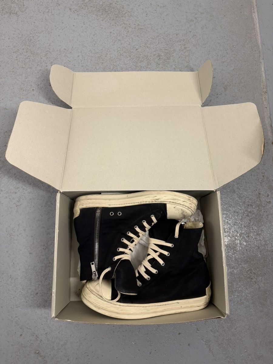 Rick Owens Drkshdw Rick Owens Drkshdw High Ramones Sneakers With Box And Bag Size US 10 / EU 43 - 2 Thumbnail