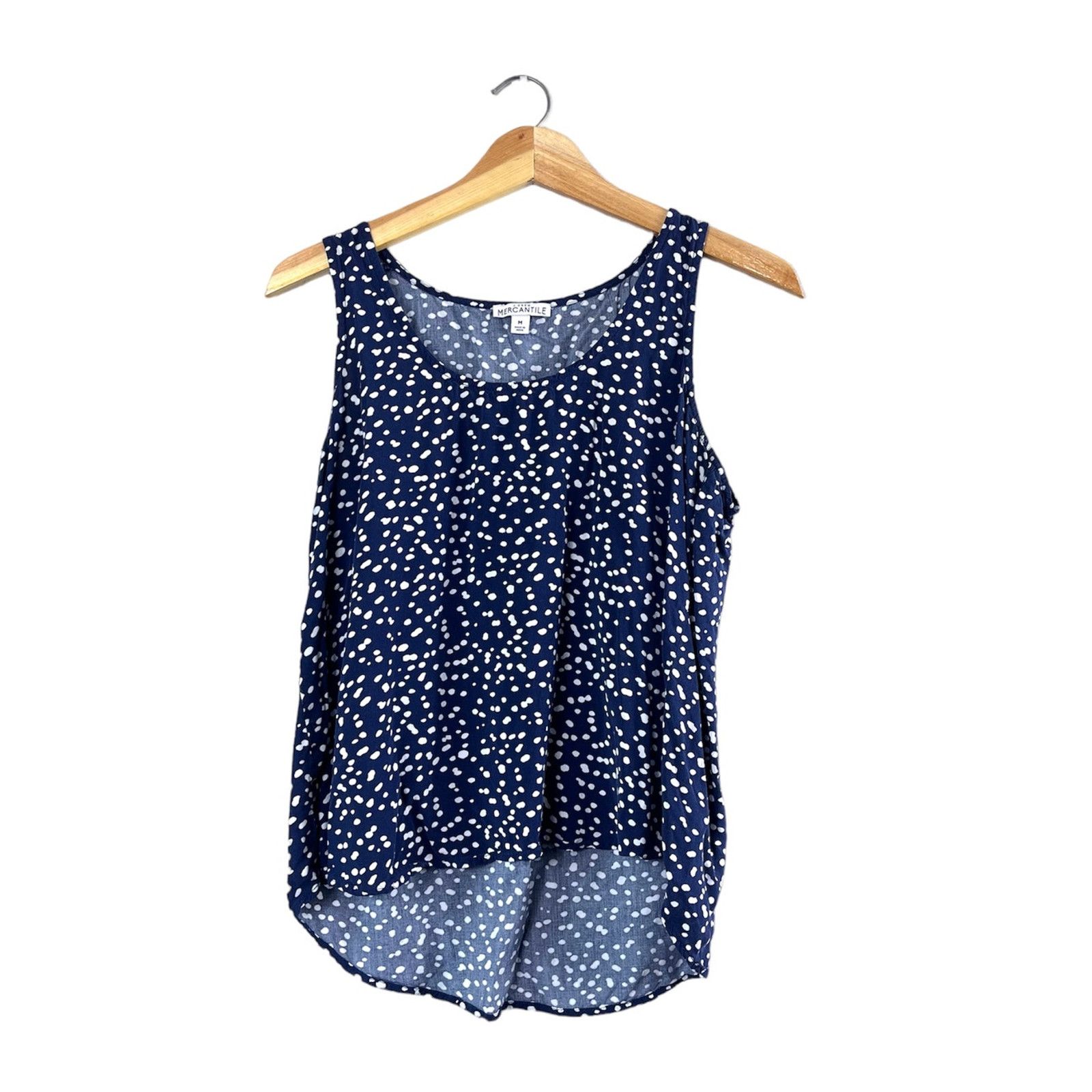 J.Crew Blue Polka Dot J.Crew Mercantile Tank Top M Size M / US 6-8 / IT 42-44 - 1 Thumbnail