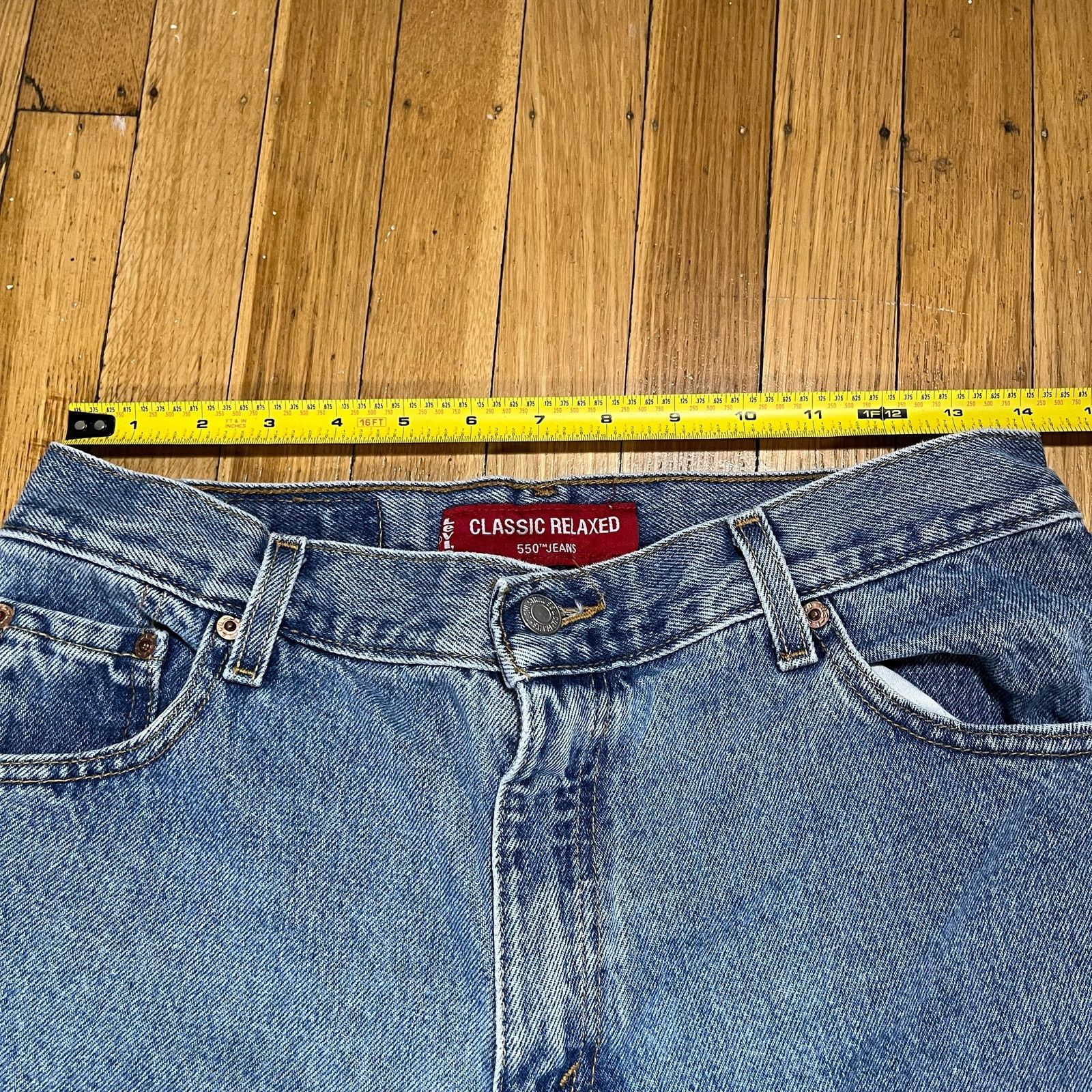 Levi's Vintage 80s 90s Levi's 550 Classic Relaxed Size 12 L Washed Size 34" / US 12 / IT 48 - 7 Thumbnail