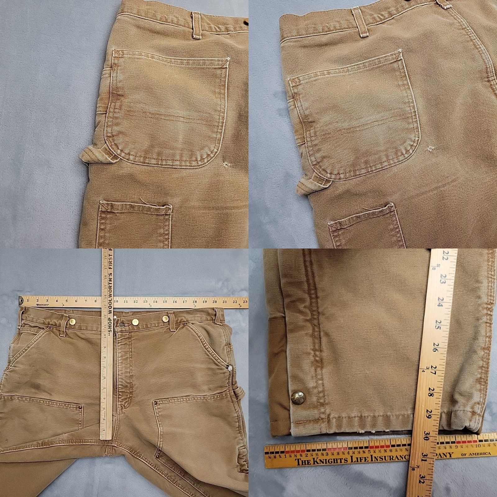 Carhartt VINTAGE Carhartt Pants Carpenter 42x30 Double Knee Insulated Canvas Brown Men Regular 5-Pocket Classic Workwear B194 Size US 42 / EU 58 - 9 Thumbnail