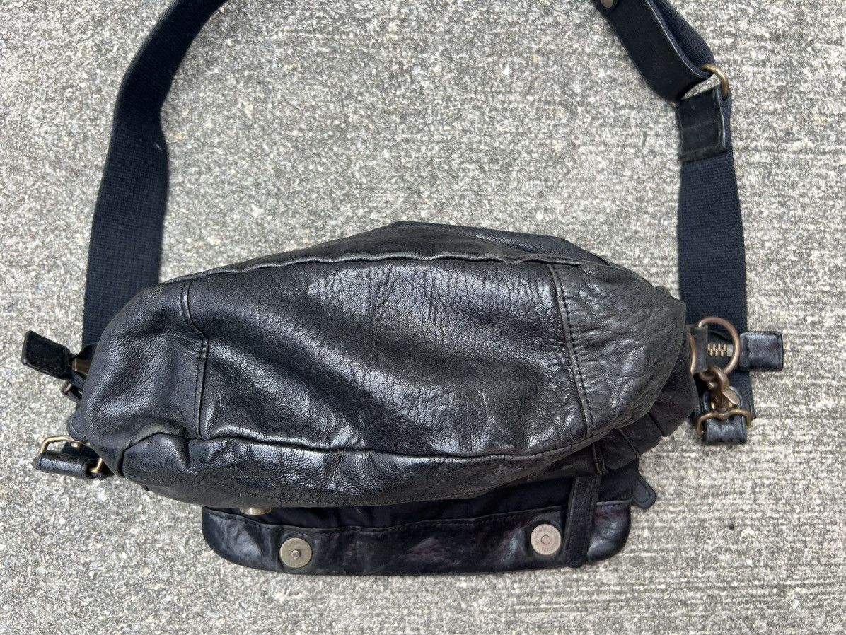 Creed × Japanese Brand Creed Japan Black Patina Leather Sling Bag Size ONE SIZE - 19 Thumbnail