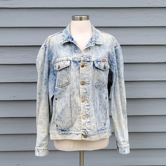 Wrangler Vintage 90s y2k Grunge Distressed Acid Wash Denim Jean Truck Size US L / EU 52-54 / 3 - 4 Thumbnail