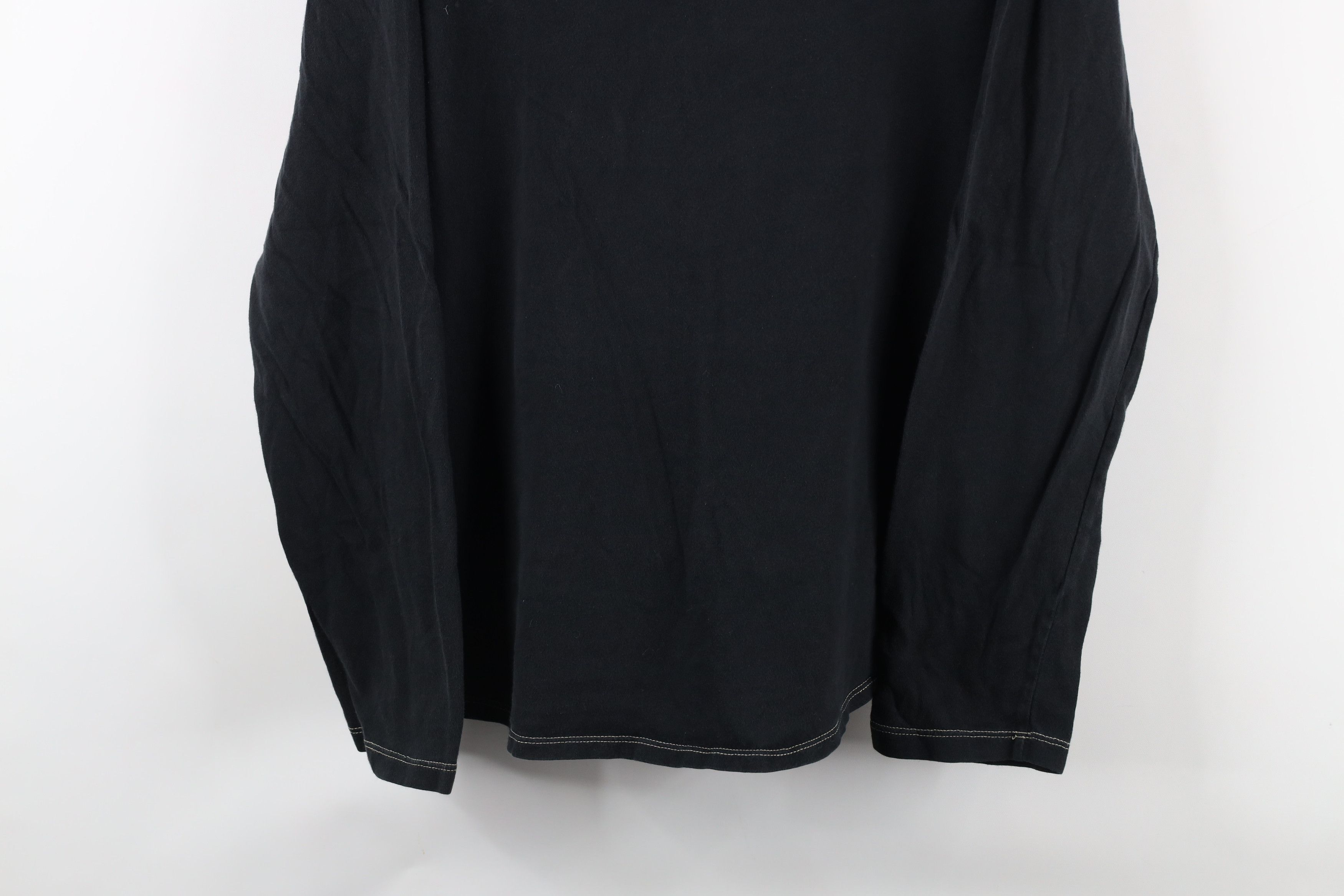 J.Crew × Vintage Vintage 90s J Crew Ribbed Knit Long Sleeve T-Shirt Black Size US L / EU 52-54 / 3 - 3 Thumbnail