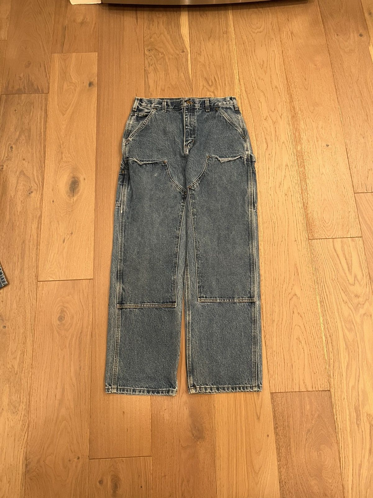 Carhartt × Vintage Carhartt double knees blue Size US 33 - 1 Thumbnail