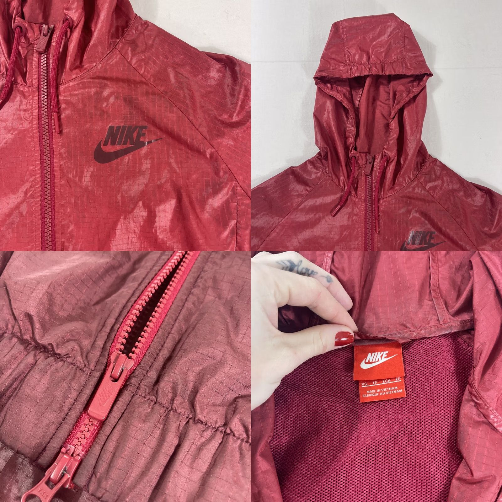 Nike Nike Windrunner Windbreaker Jacket XS Red Maroon 804947-620 Nike Windrunner Windbreaker Women XS Red Maroon 804947-620 Size XS / US 0-2 / IT 36-38 - 9 Thumbnail
