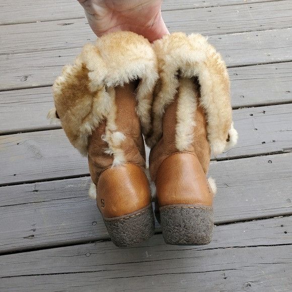 Born Born Nome Camel Honey Tan Suede Leather Shearling Rancher Es Size US 10 / IT 40 - 4 Thumbnail