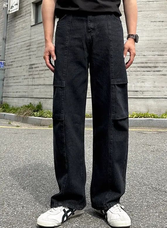 Japanese Brand Haseki x Fuka Vintage Washed Loose Workwear Straight Jeans Size US 32 / EU 48 - 2 Thumbnail