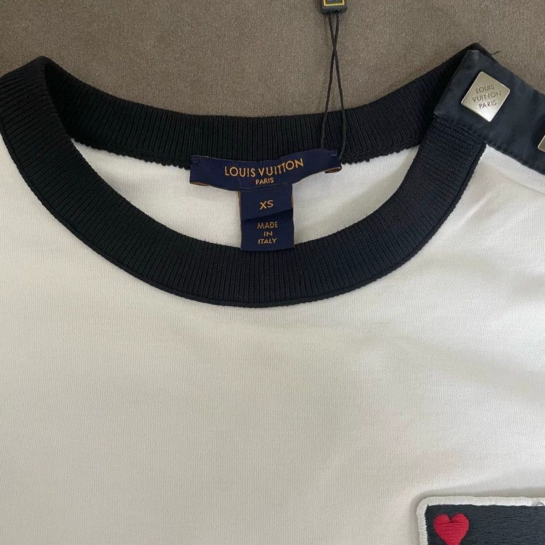 Louis Vuitton White playing card pocket short sleeve