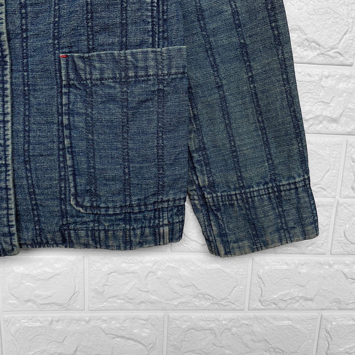 Indigo × Japanese Brand Vert Dense Blue Denim Jacket Japanese Brand Size S / US 4 / IT 40 - 9 Thumbnail