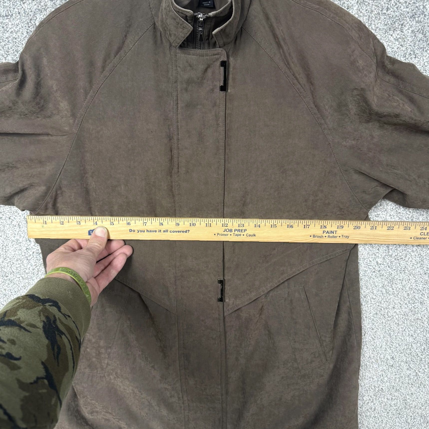 Vintage Fleet Street Coat Womens PM Brown Microfiber Rain Jacket Full Zip Lined Pockets Size M / US 6-8 / IT 42-44 - 4 Thumbnail
