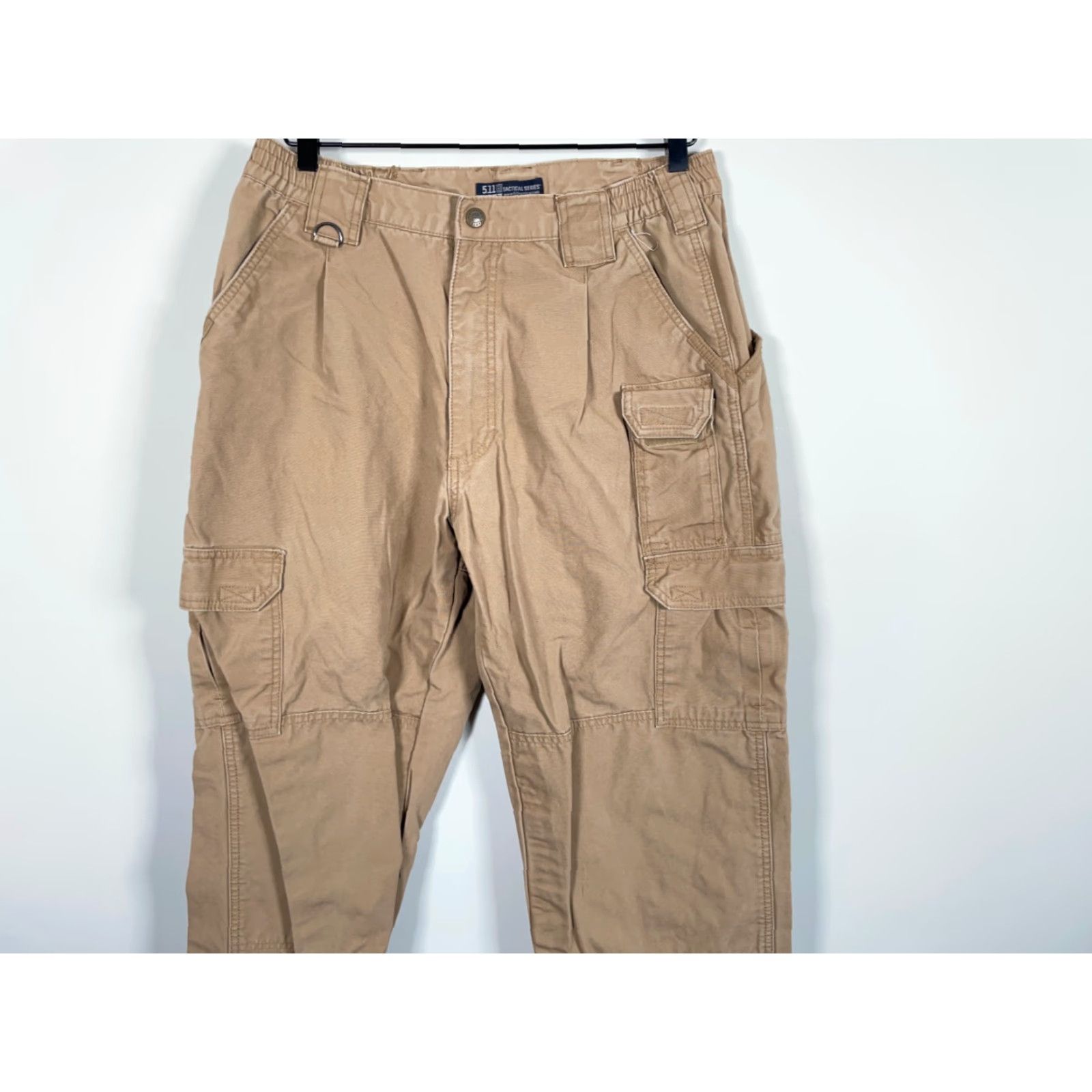 Vintage 5.11 Tactical Canvas Cargo Pants Men 34 x 32 Brown 74251 Work Casual Pockets Elastic Waist Straight Inseam 30 Old Size US 30 / EU 46 - 4 Thumbnail