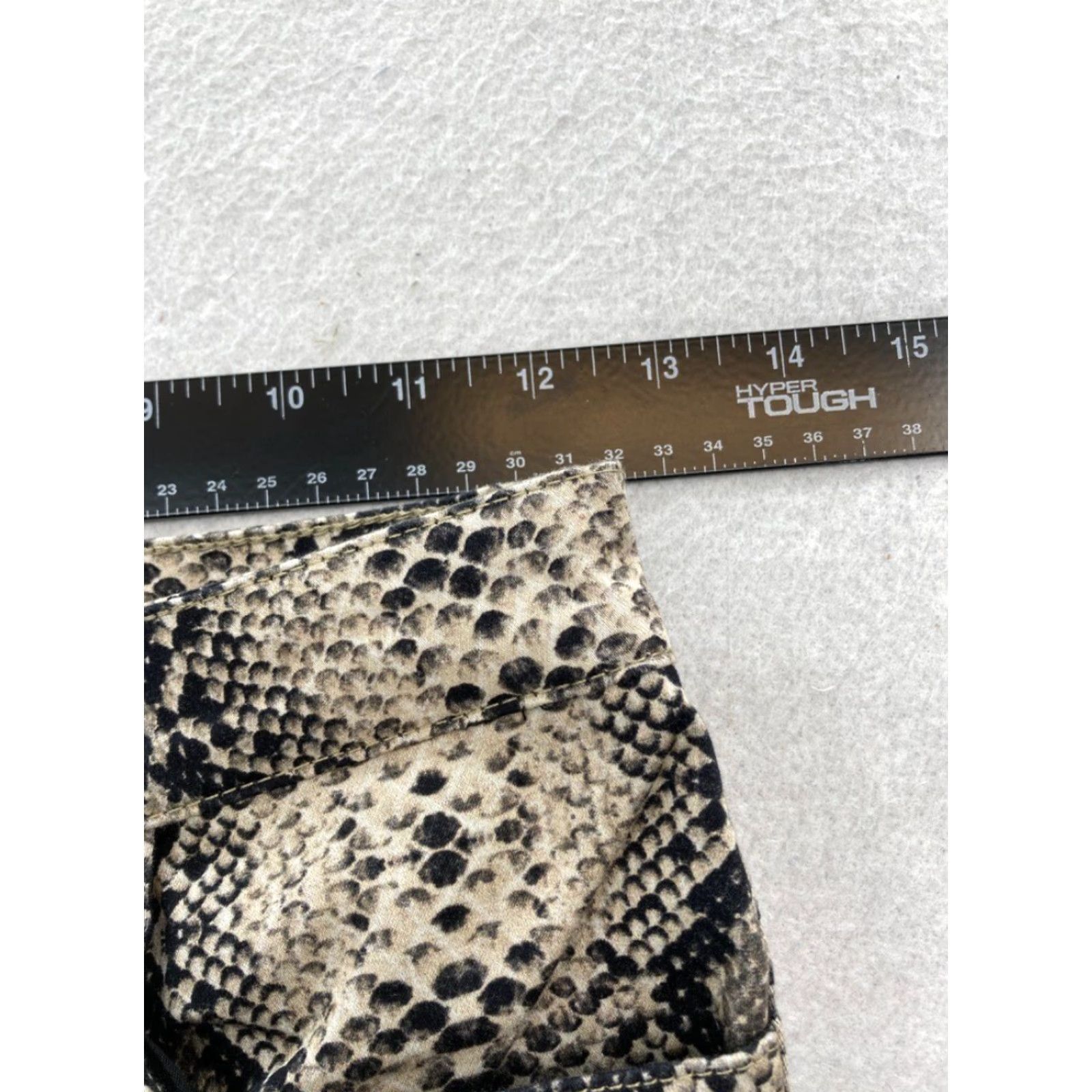Zara ZARA Pants Women's 6 Brown Stretch Snakeskin Print Skinny Ankle Mid Rise Career Size 26" / US 2 / IT 38 - 6 Thumbnail