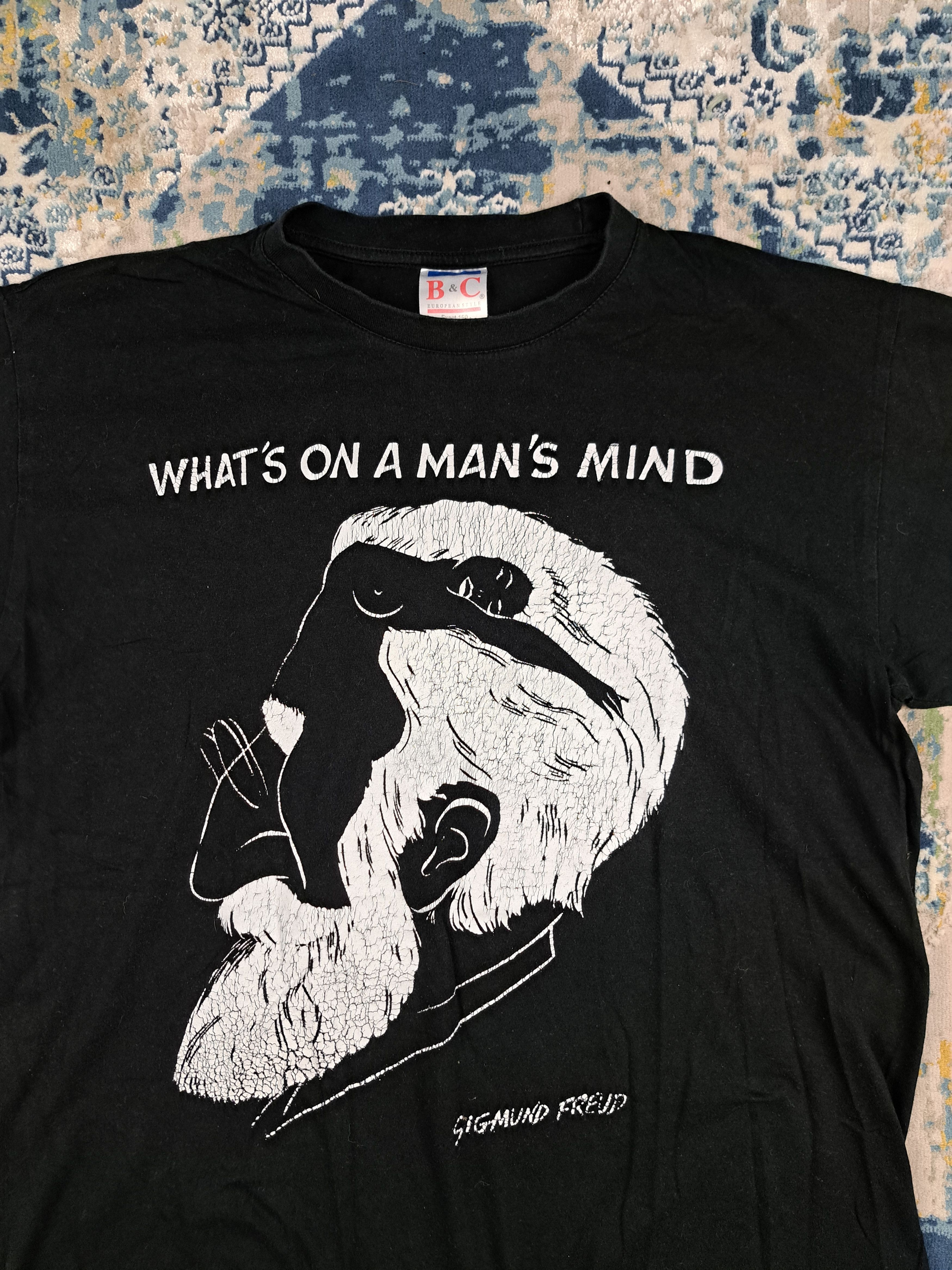 Vintage Vintage 00s Freud Man's Mind Naked Girl Tee Archive y2k Size US M / EU 48-50 / 2 - 2 Thumbnail