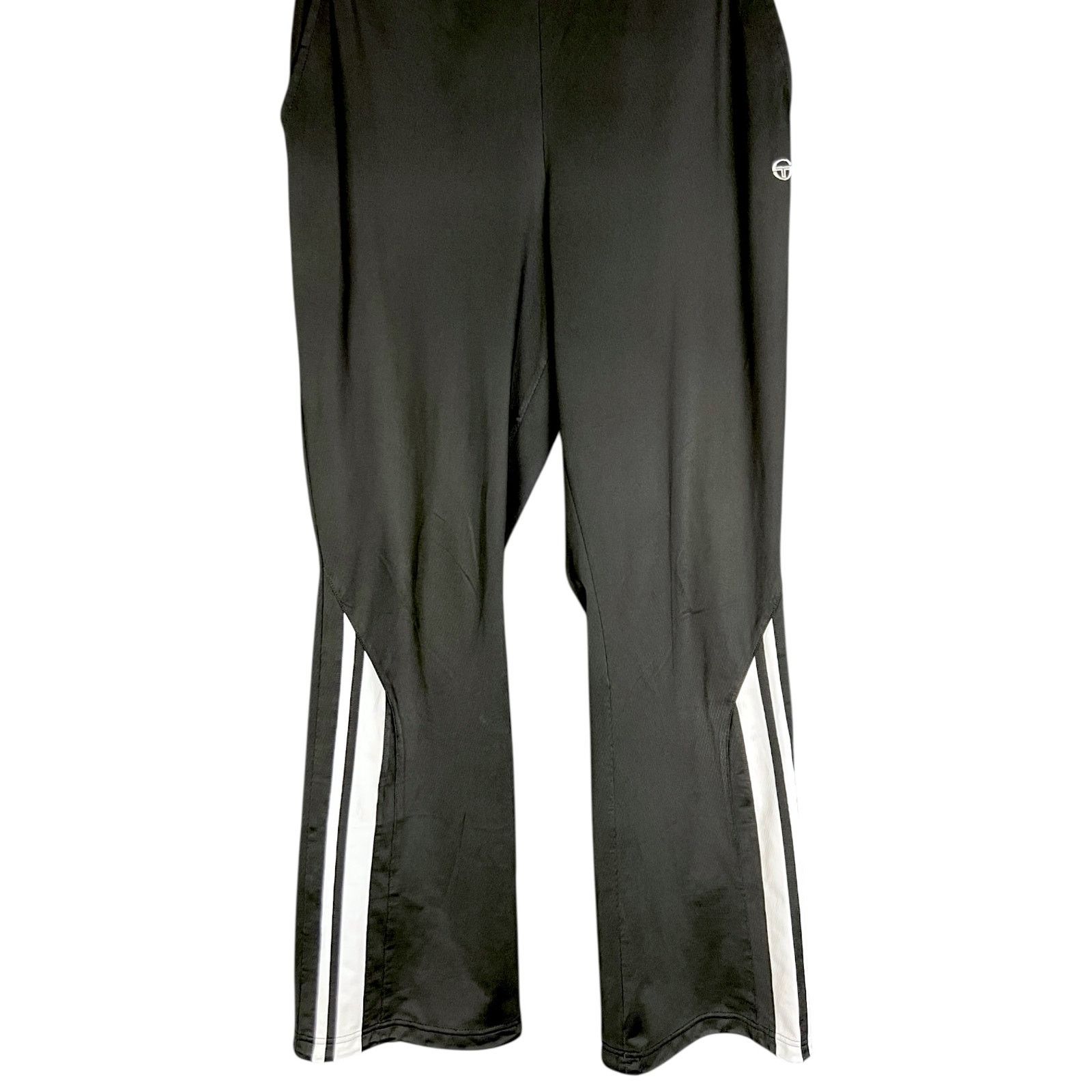 Sergio Tacchini Sergio Tacchini Women's L Black Flared Track Pants Workout Size 30" / US 8 / IT 44 - 6 Thumbnail
