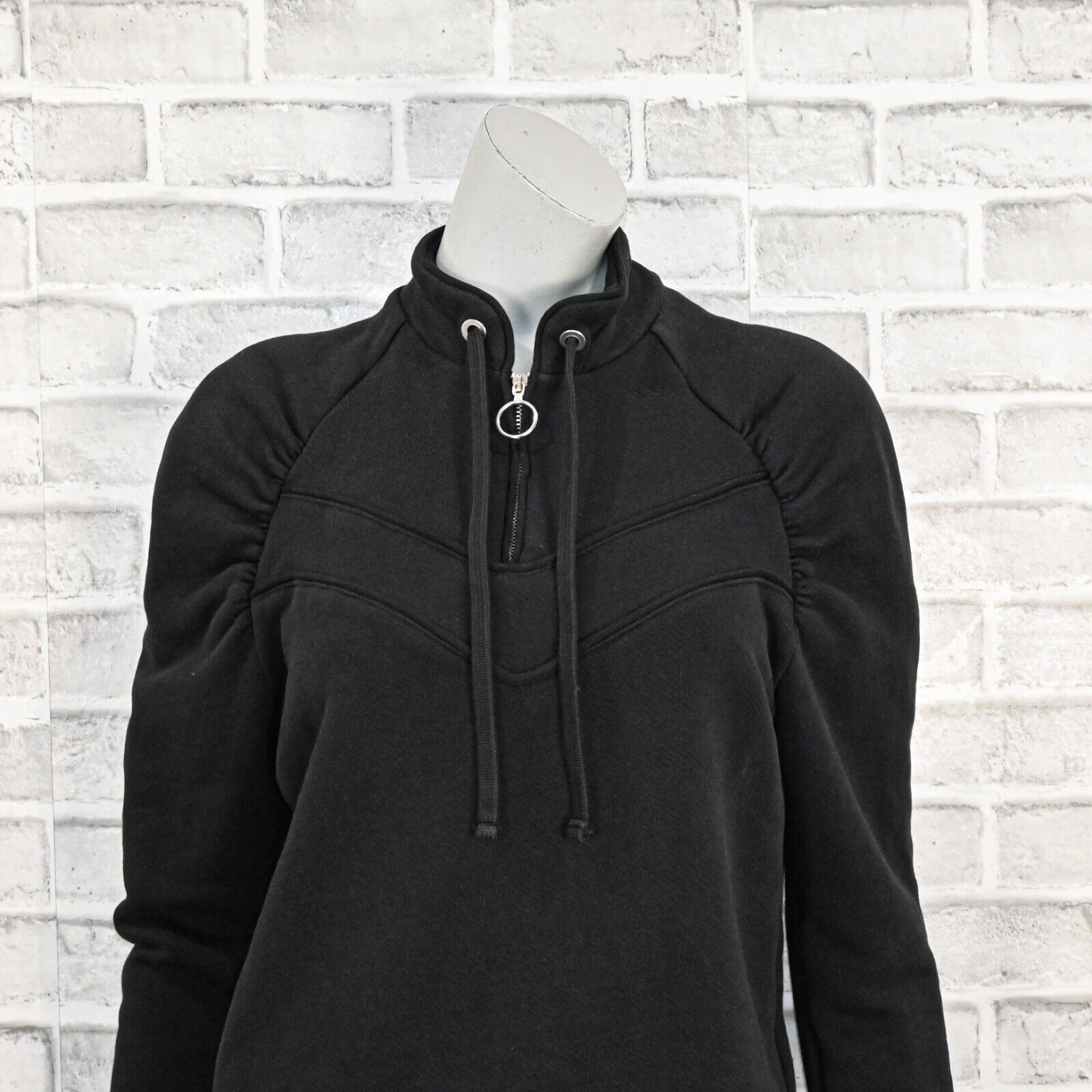 ba&sh BA&SH BASH Women's zip mock neck pullover Lady sweatshirt Size XS / US 0-2 / IT 36-38 - 9 Thumbnail