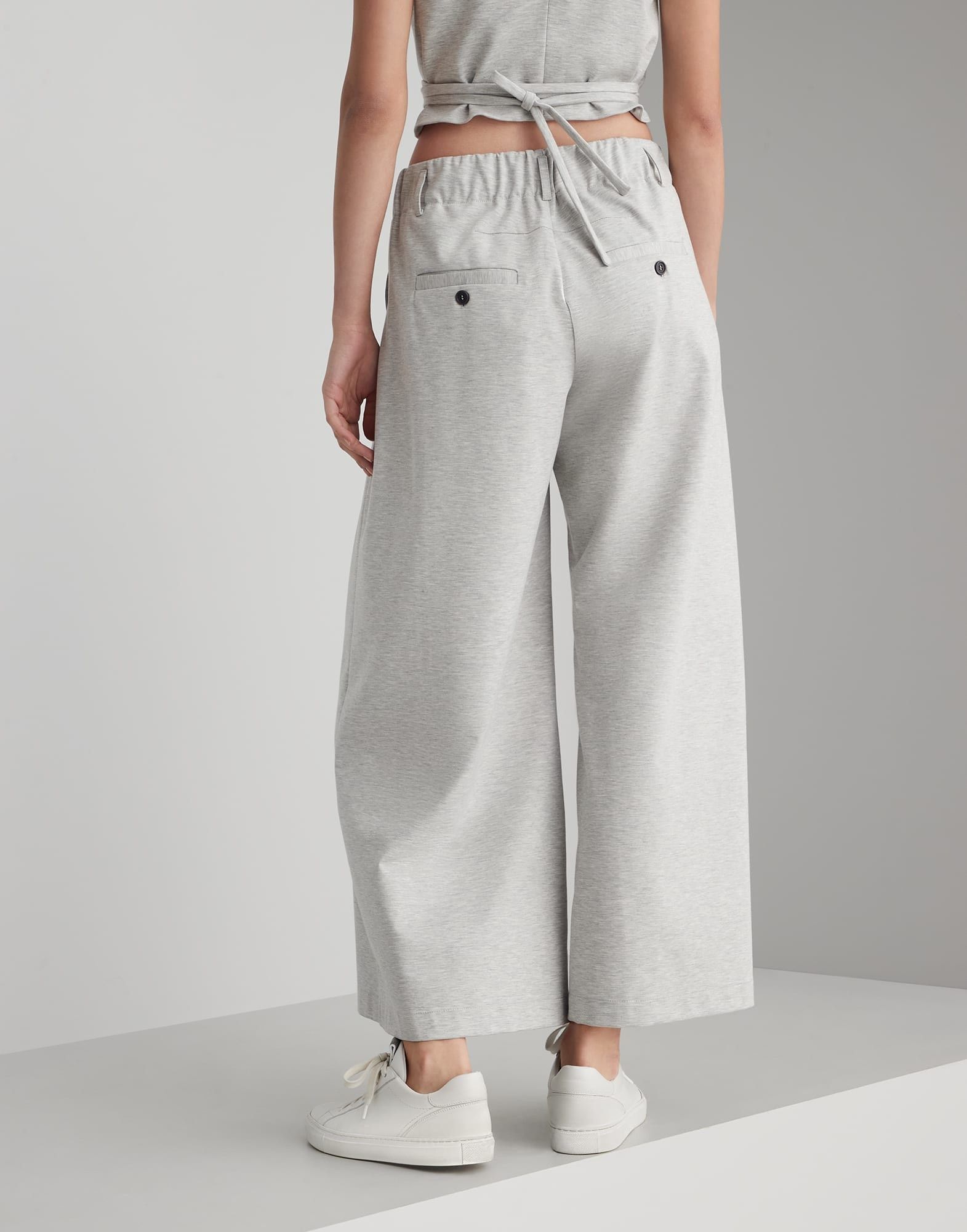 Brunello Cucinelli o1w1db10825 Woman Sport Pants in Light/Pastel Grey Size 30" / US 8 / IT 44 - 2 Thumbnail