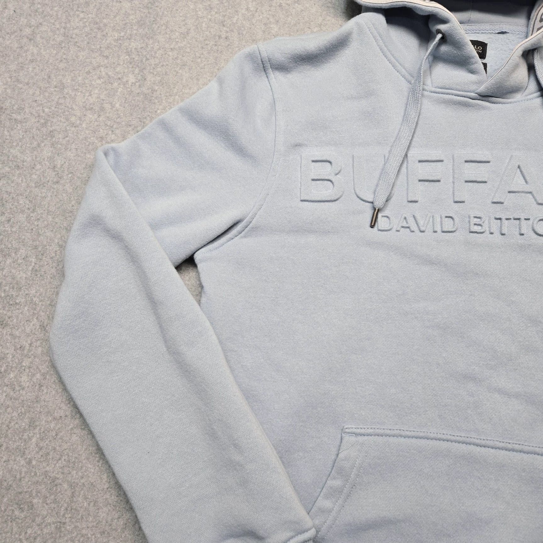 Buffalo David Bitton Buffalo David Bitton Hoodie Mens S Blue Pullover Fleece Embossed Logo Drawstring Size US S / EU 44-46 / 1 - 3 Thumbnail