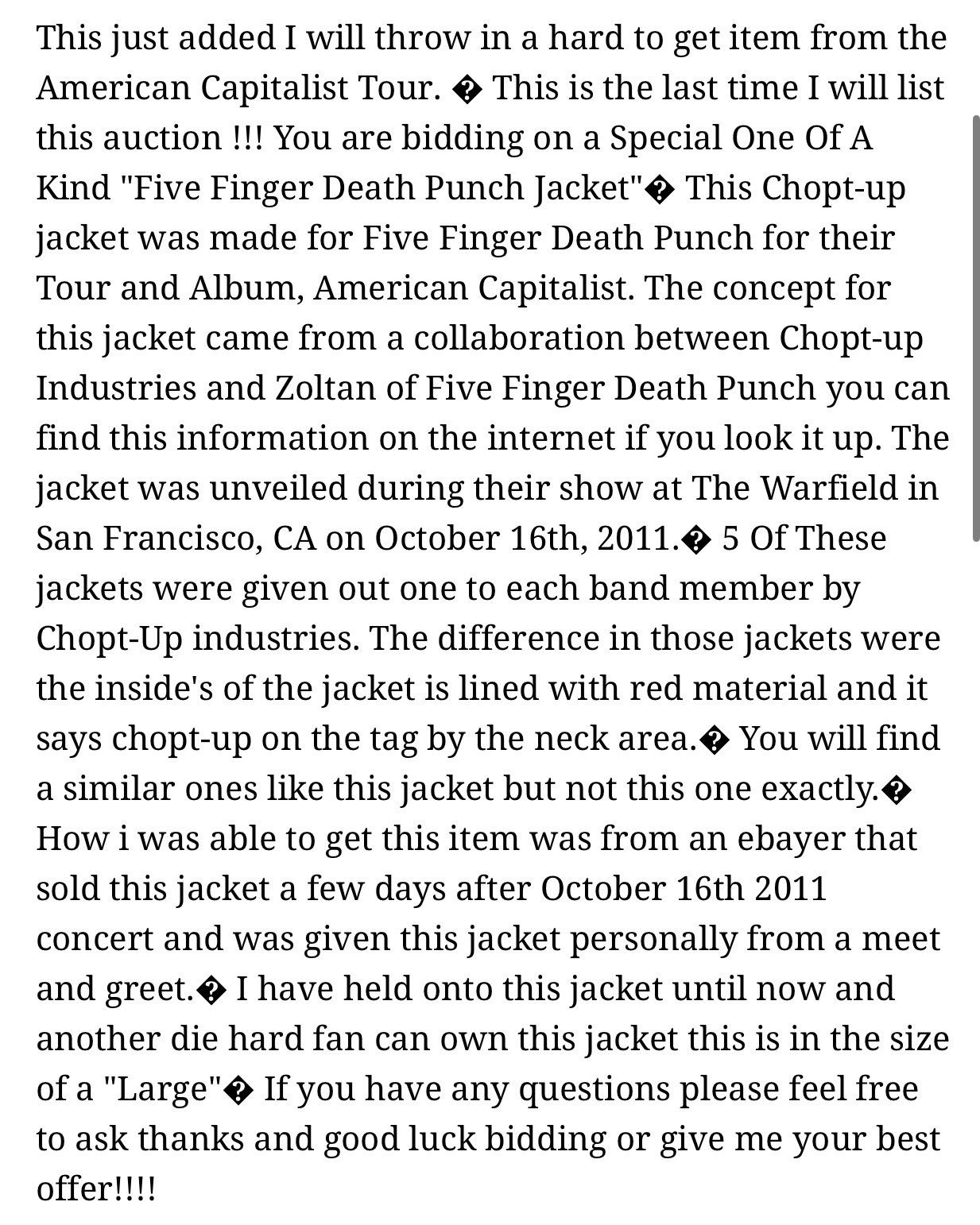 Band Tees Five Finger Death Punch Chopt-up 3/4 Sleeve Jacket Size US S / EU 44-46 / 1 - 15 Thumbnail