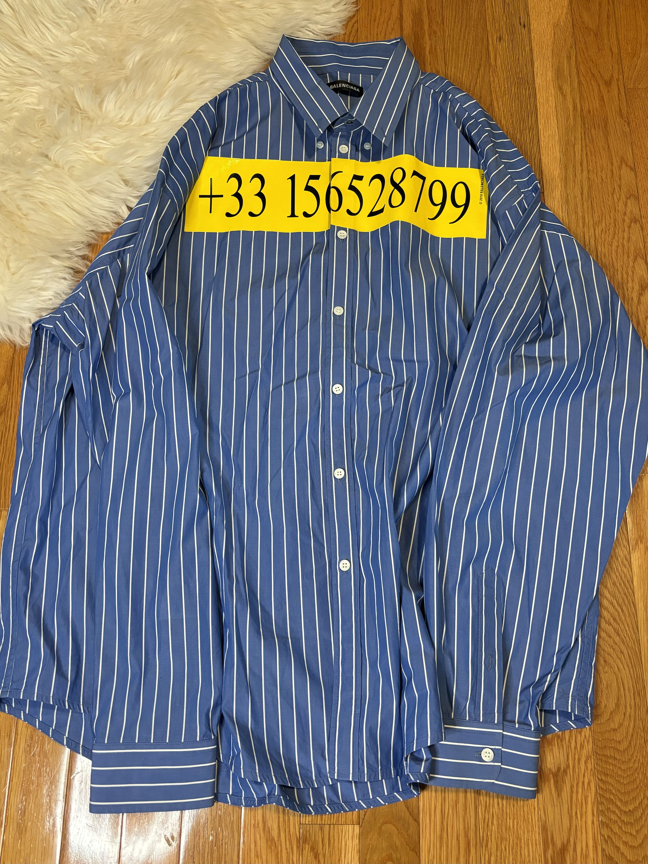 Balenciaga FW18 HOTLINE BUTTON UP SHIRT Size US XS / EU 42 / 0 - 1 Thumbnail