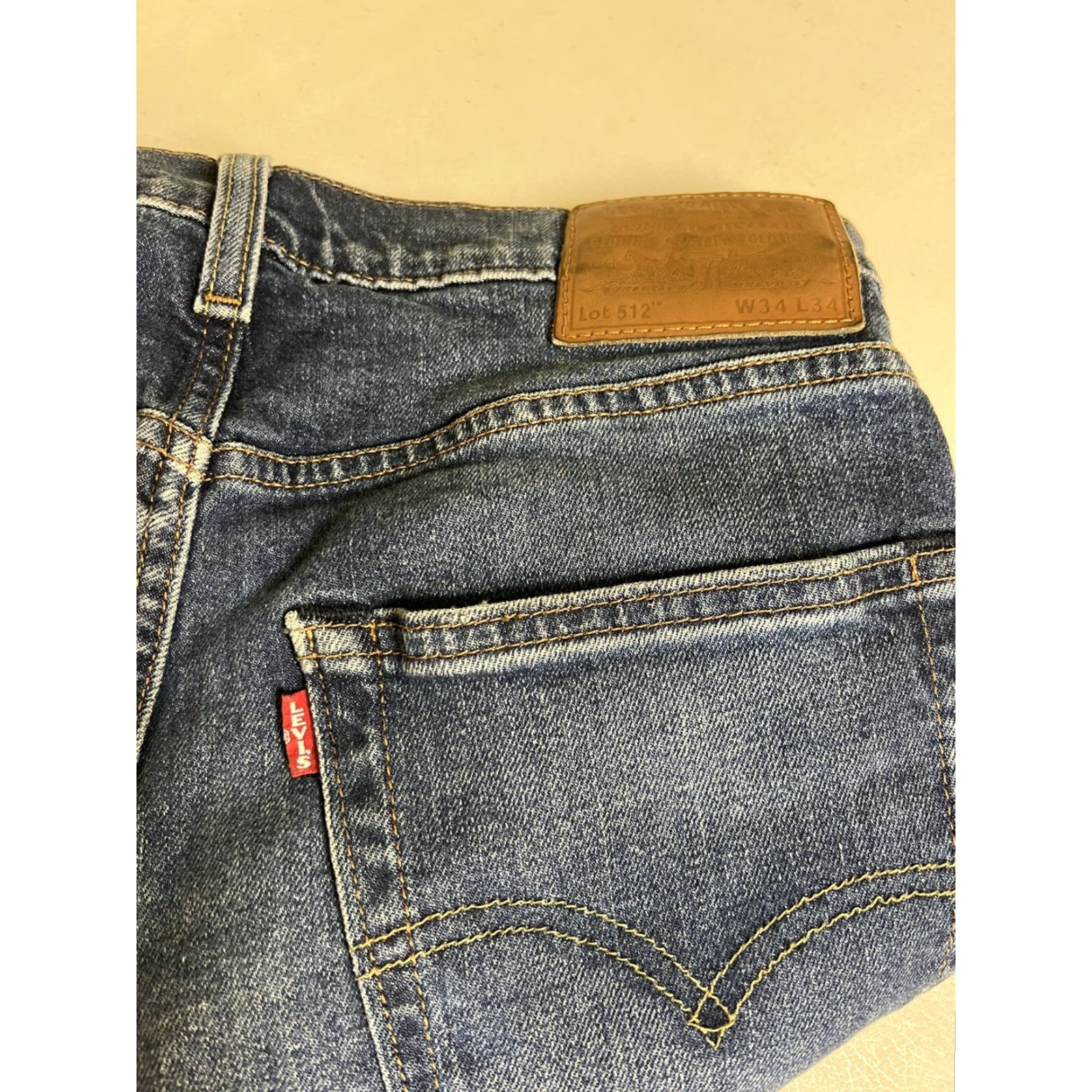 Levi's LEVI'S 512 Premium Jeans Slim Tapered Black Denim Mens 34x34 34 34in Inseam Slim Regular Size US 34 / EU 50 - 5 Thumbnail