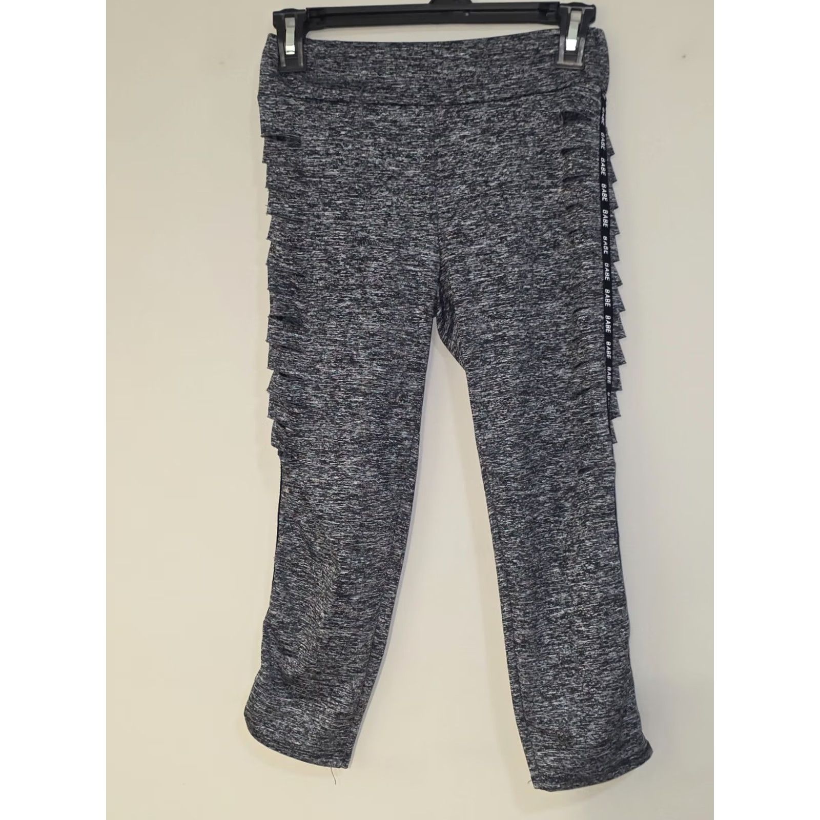 Vintage Bozzolo Womens Capri Leggings Small Grey Heather Activewear Workout Leggings Athletic Fit Pull On Size 28" / US 6 / IT 42 - 3 Thumbnail