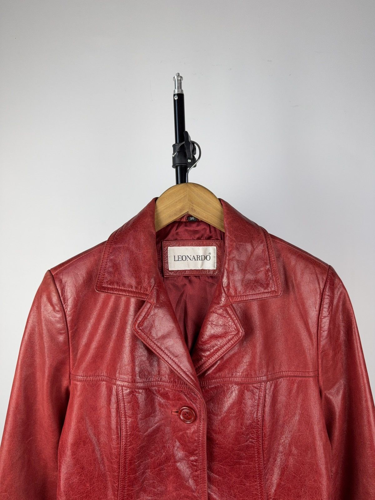Leather Vintage 90s Avant Garde Leather Biker MOTO Y2K Jacket Size S / US 4 / IT 40 - 2 Thumbnail