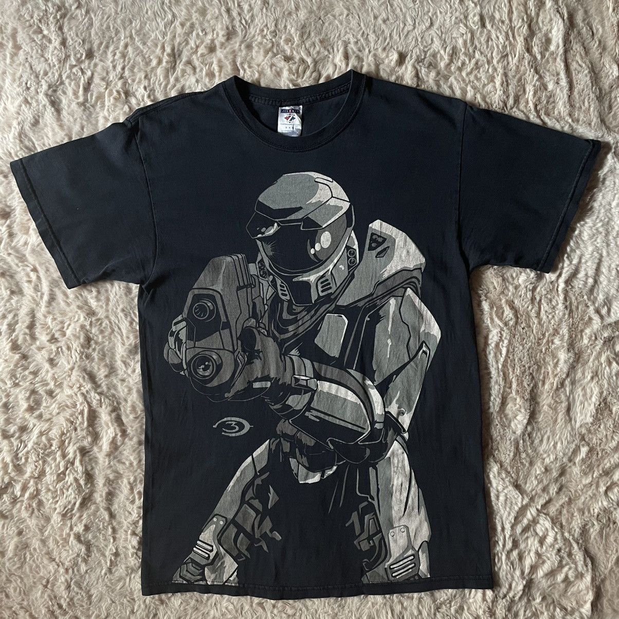 Vintage Halo 3 Microsoft Xbox Video Game Promo T-shirt 2007s