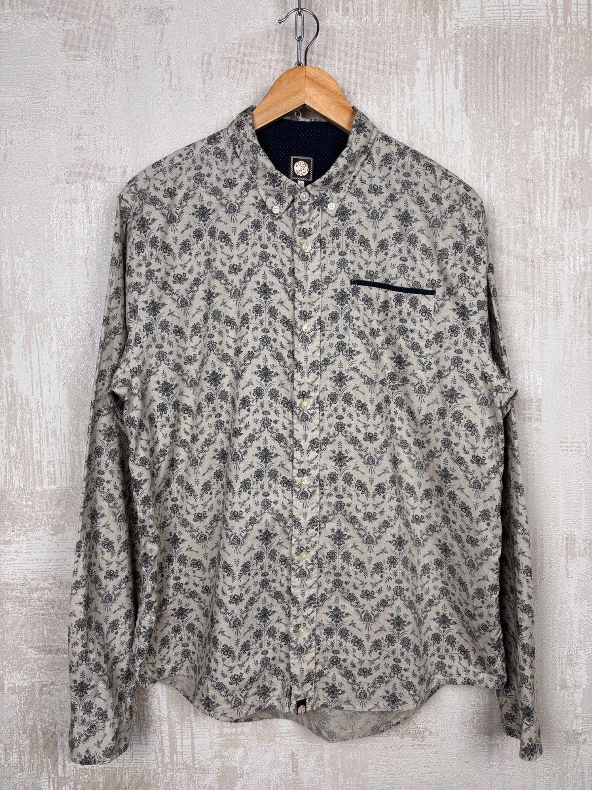 Pretty Green Pretty Green Floral Long Sleeve Shirt Size US L / EU 52-54 / 3 - 2 Thumbnail