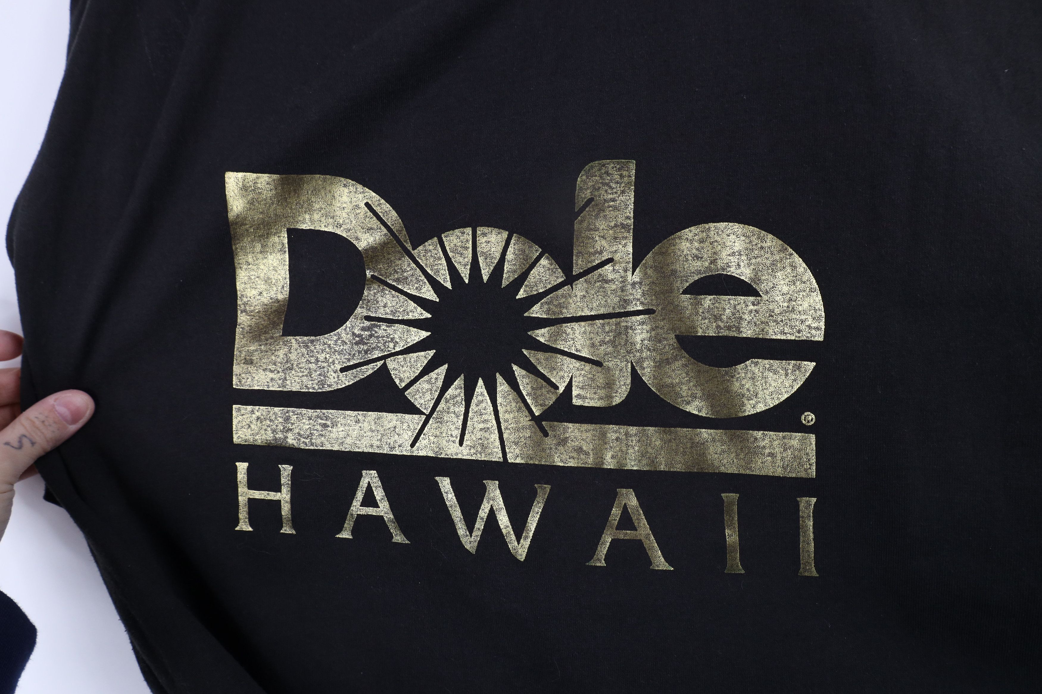 Vintage Vintage 90s Dole Hawaii Farms Short Sleeve T-Shirt Black USA Size US XL / EU 56 / 4 - 4 Thumbnail