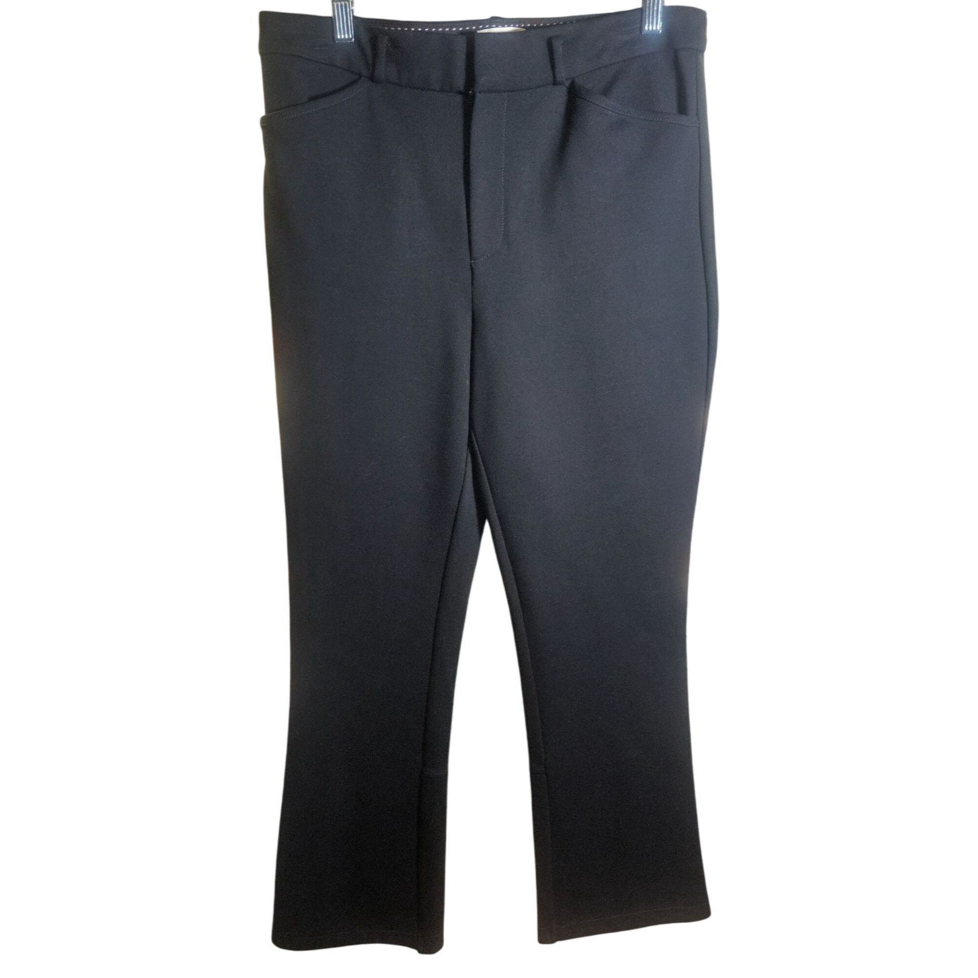 Anthropologie Anthropologie Women Black Thick Stretch Pant 10 Quiet Luxury Size 32" / US 10 / IT 46 - 2 Thumbnail
