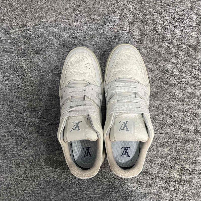 Louis Vuitton Louis Vuitton White Leather Trainer Low-Top Sneakers - Size US 8 / EU 41 - 5 Thumbnail