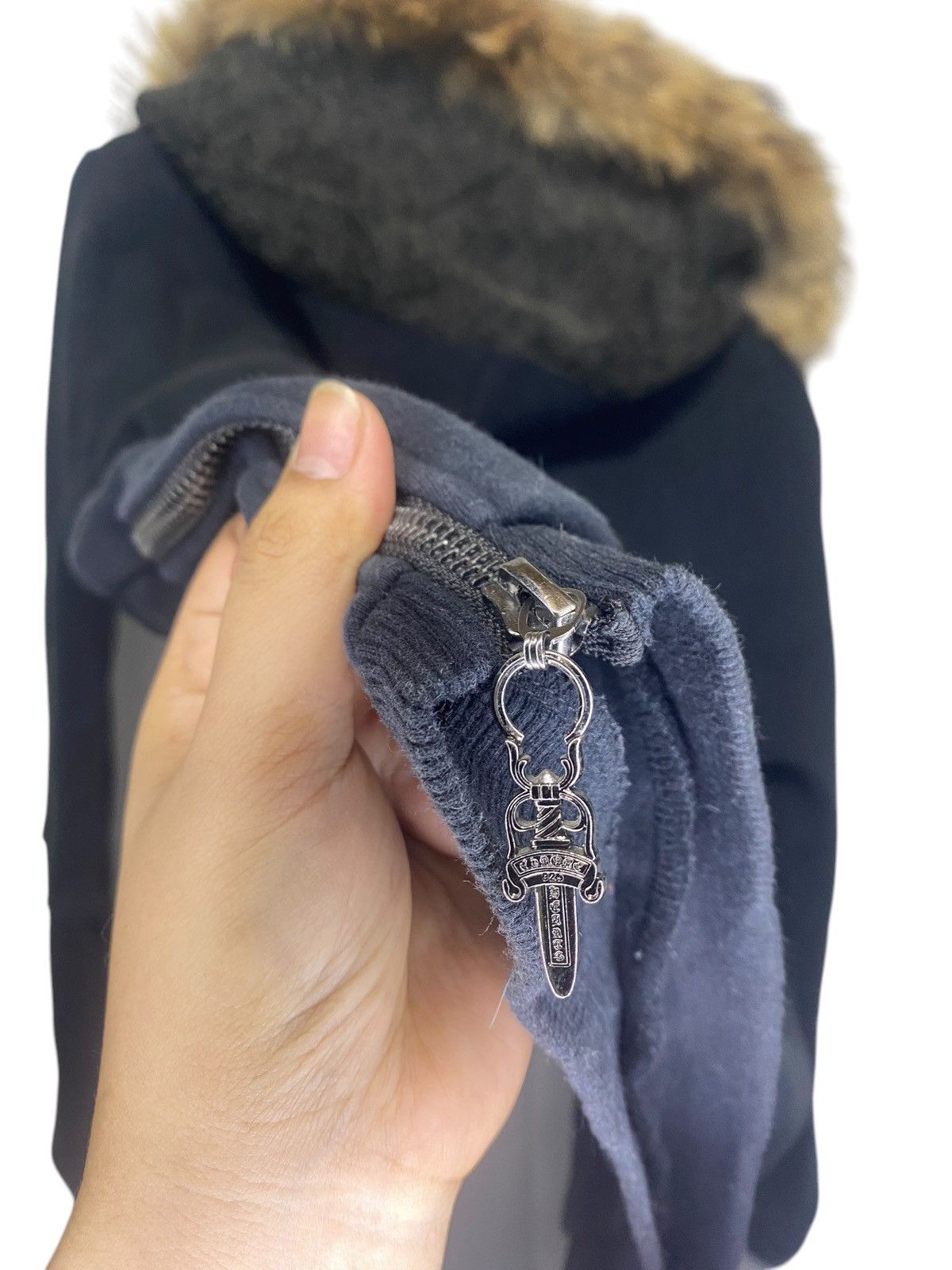 Japanese Brand Vintage japan boxy cross side zipper fur hoodie Size US L / EU 52-54 / 3 - 4 Thumbnail