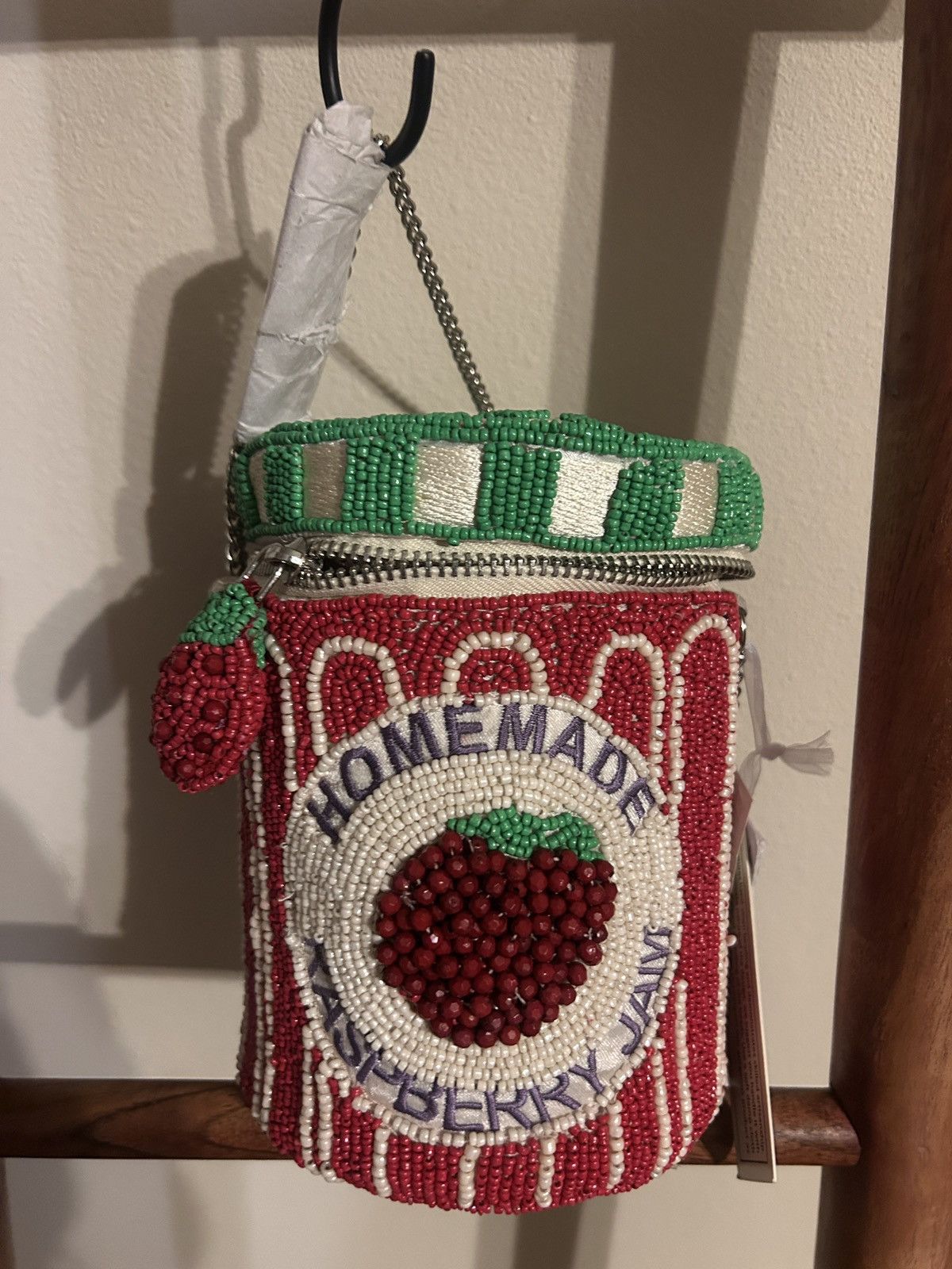 Other Handcrafted in India Homemade Raspberry Jam Beaded Bag Size ONE SIZE - 3 Thumbnail
