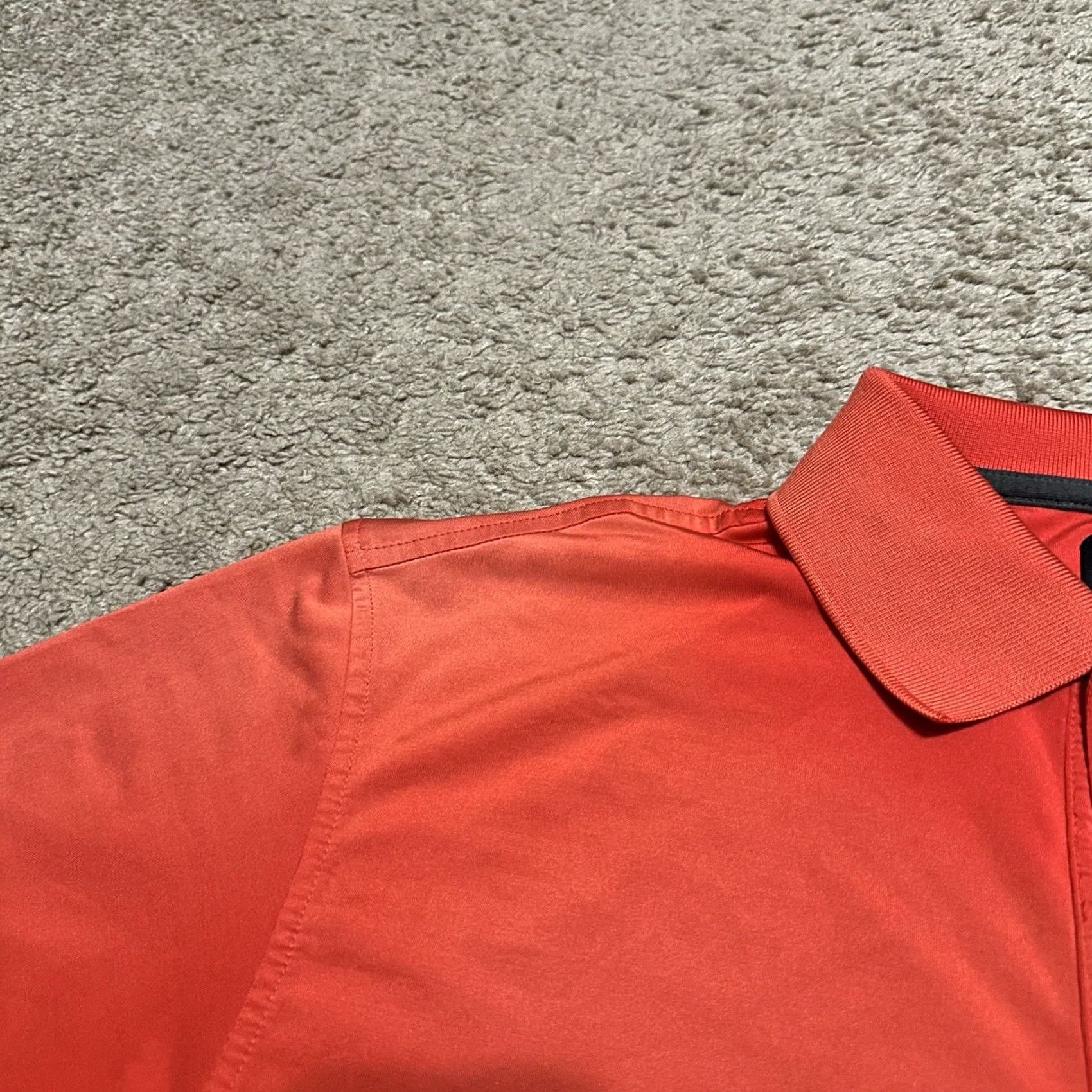 Footjoy FootJoy Mickey Mouse Polo Shirt Mens Medium Golf Breathable Collared Orange Polyester Embroidered Logo Striped Short Sleeve 9 M Size US M / EU 48-50 / 2 - 5 Thumbnail