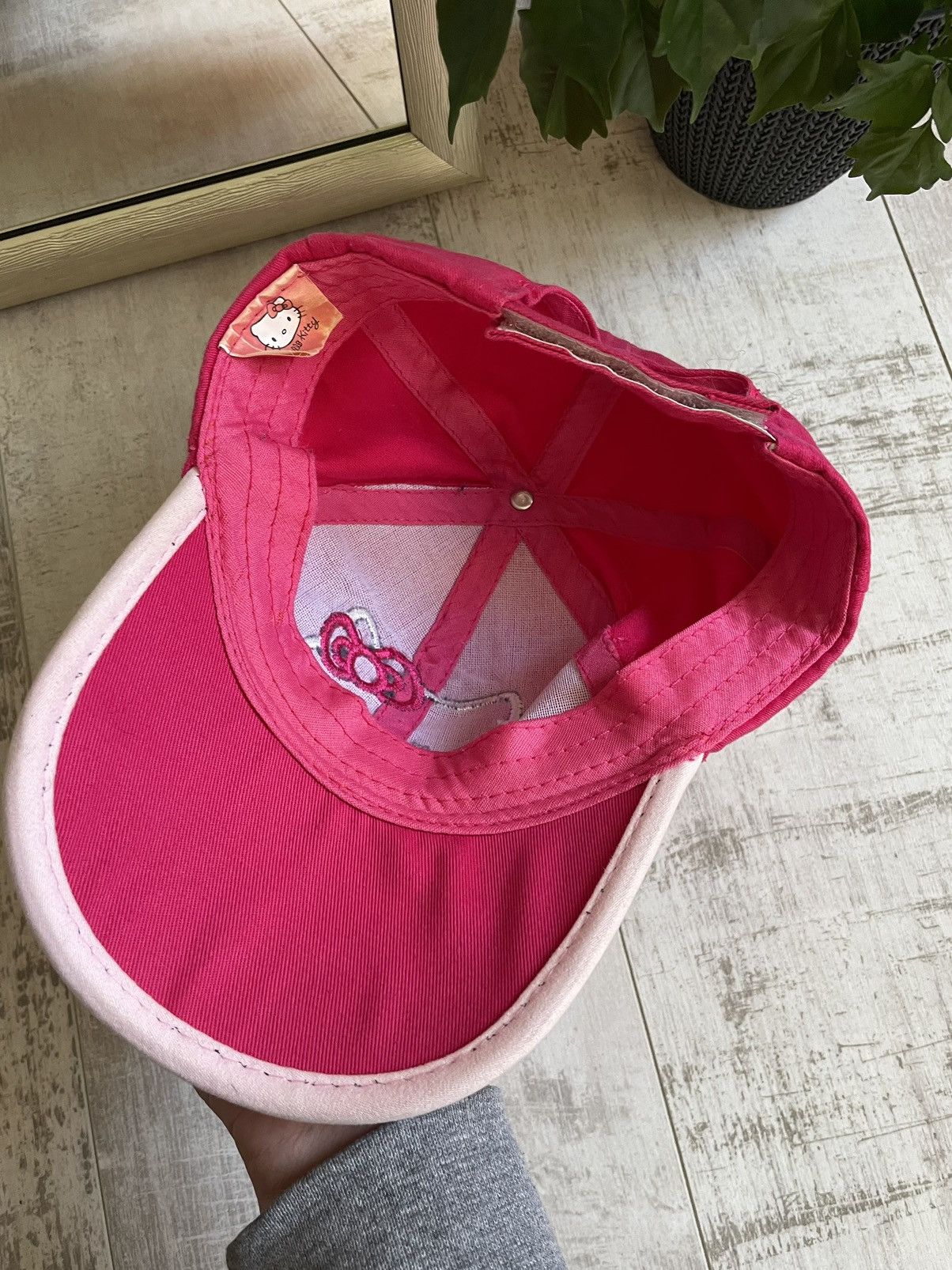 Japanese Brand × Vintage 90’s Hallo Kitty Vintage Hat Cap Y2K Pink Avant Garde Size ONE SIZE - 4 Thumbnail