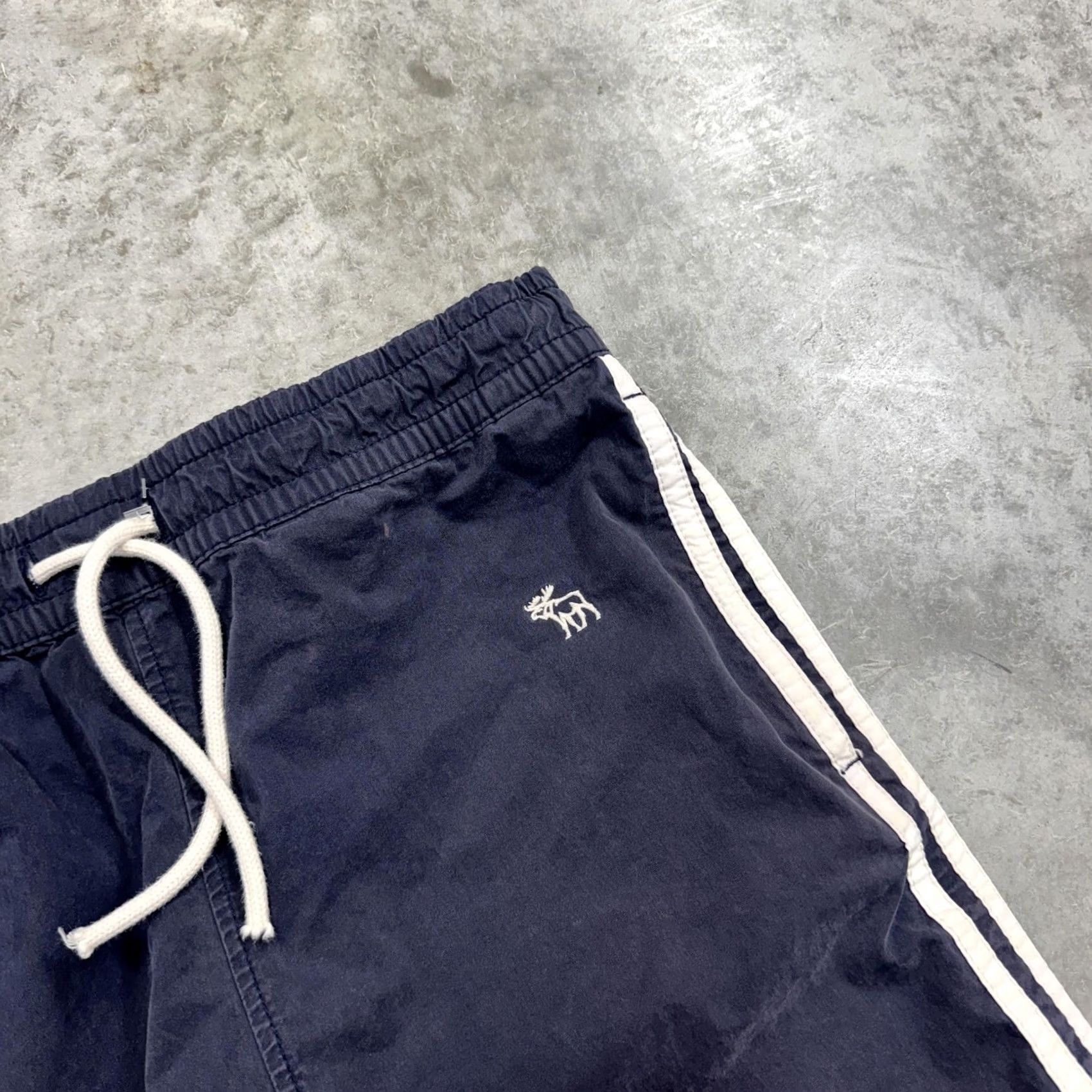 Abercrombie & Fitch Abercrombie & Fitch Pants Mens M Navy Side Stripe Drawstring Track Size US 31 - 2 Thumbnail