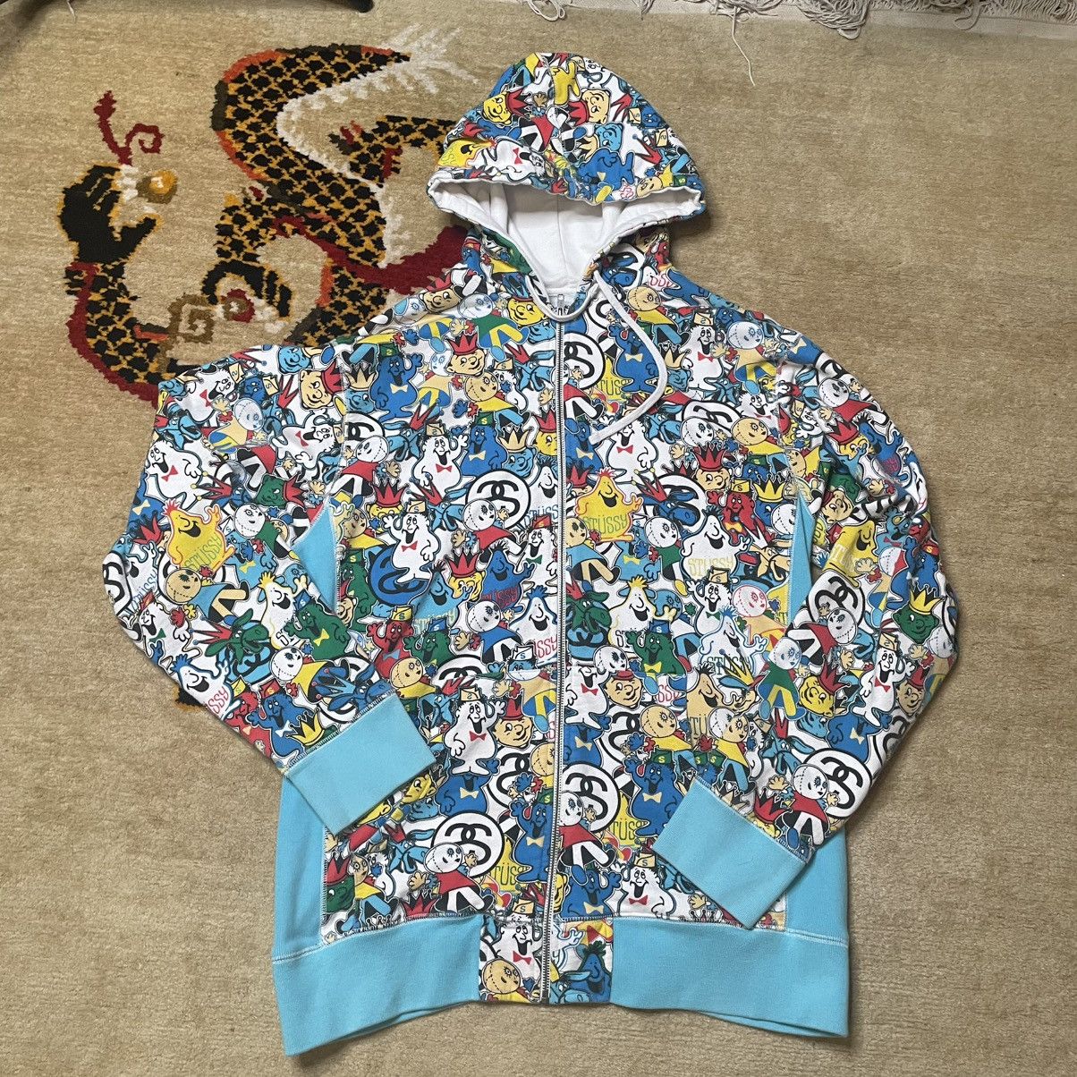 Stussy Vintage Stussy Girls Headz All Over Print Hoodie XL Clean Size US XL / EU 56 / 4 - 1 Thumbnail